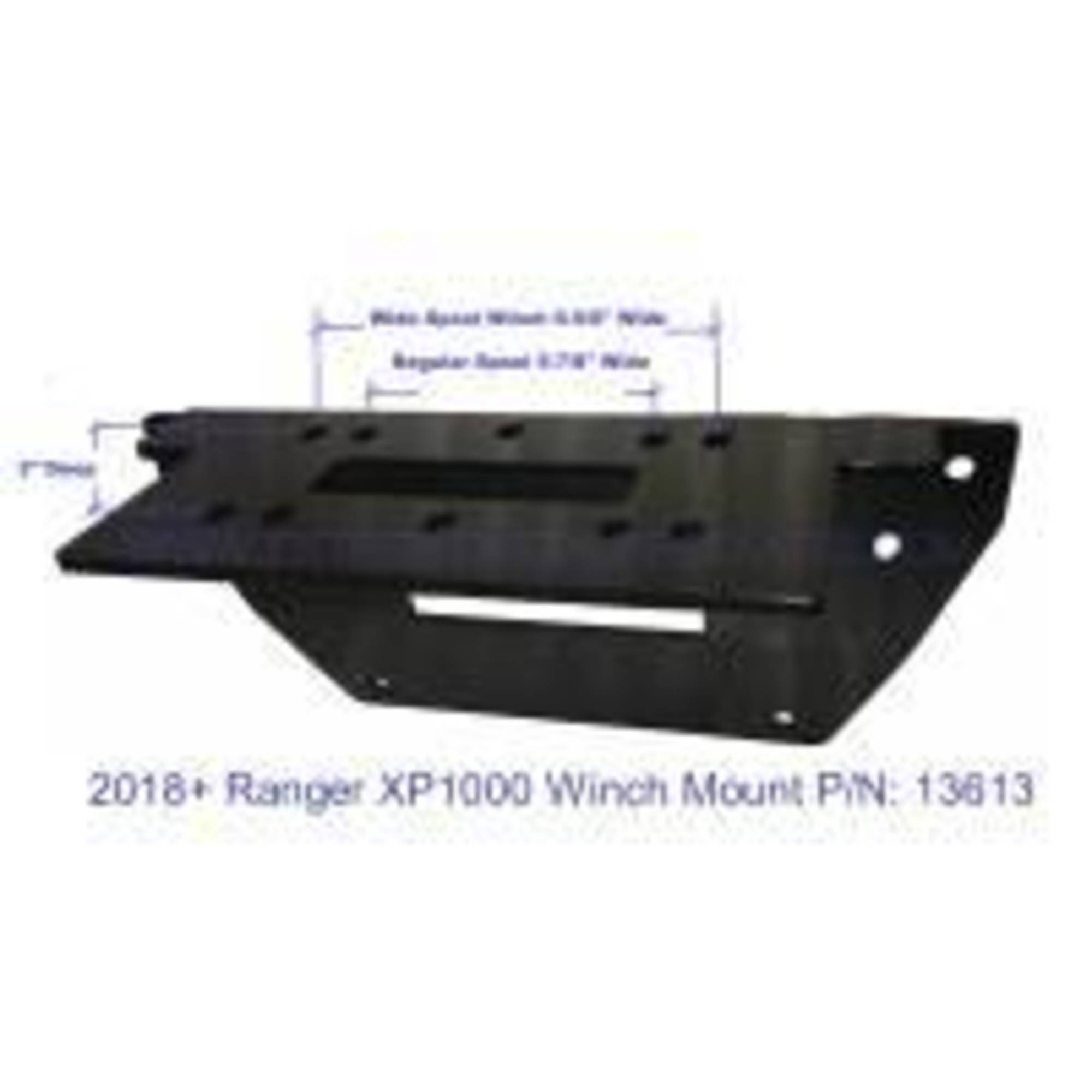 Extreme Metal Products, Polaris Ranger XP1000 Winch Mounting Plate, Model 13613