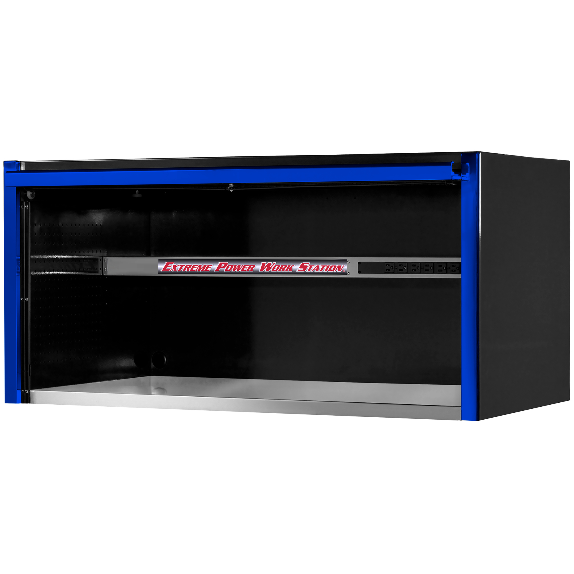 Extreme Tools, EX Pro Power Workstation Hutch, 55Inch x 30Inch, BKBL, Width 55 in, Height 26.375 in, Color Black, Model EX5501HCQBKBL