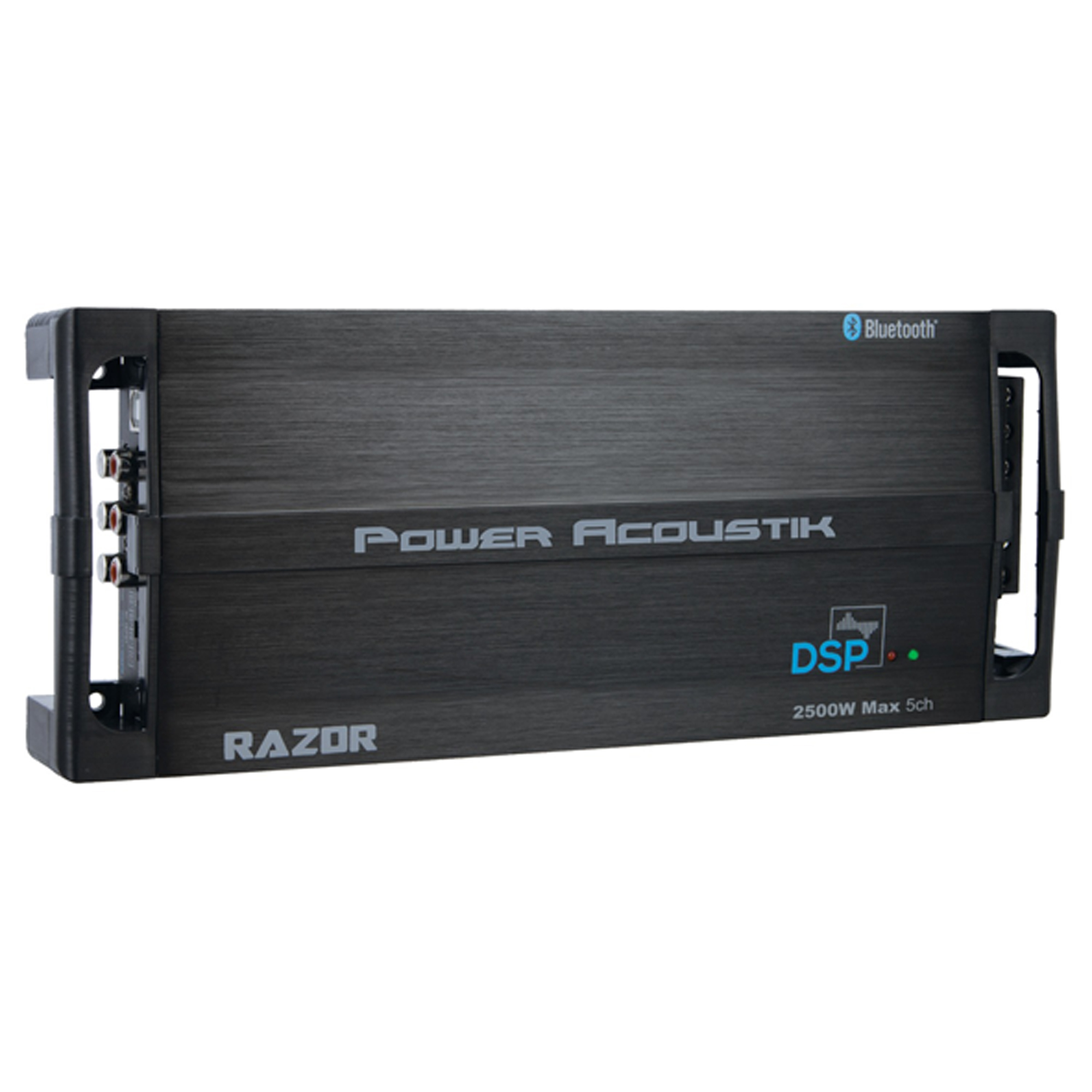 Power Acoustik Razor Series, 5-Channel Class D Amp with Remote Gain Control, Model RZ5?2500DSP