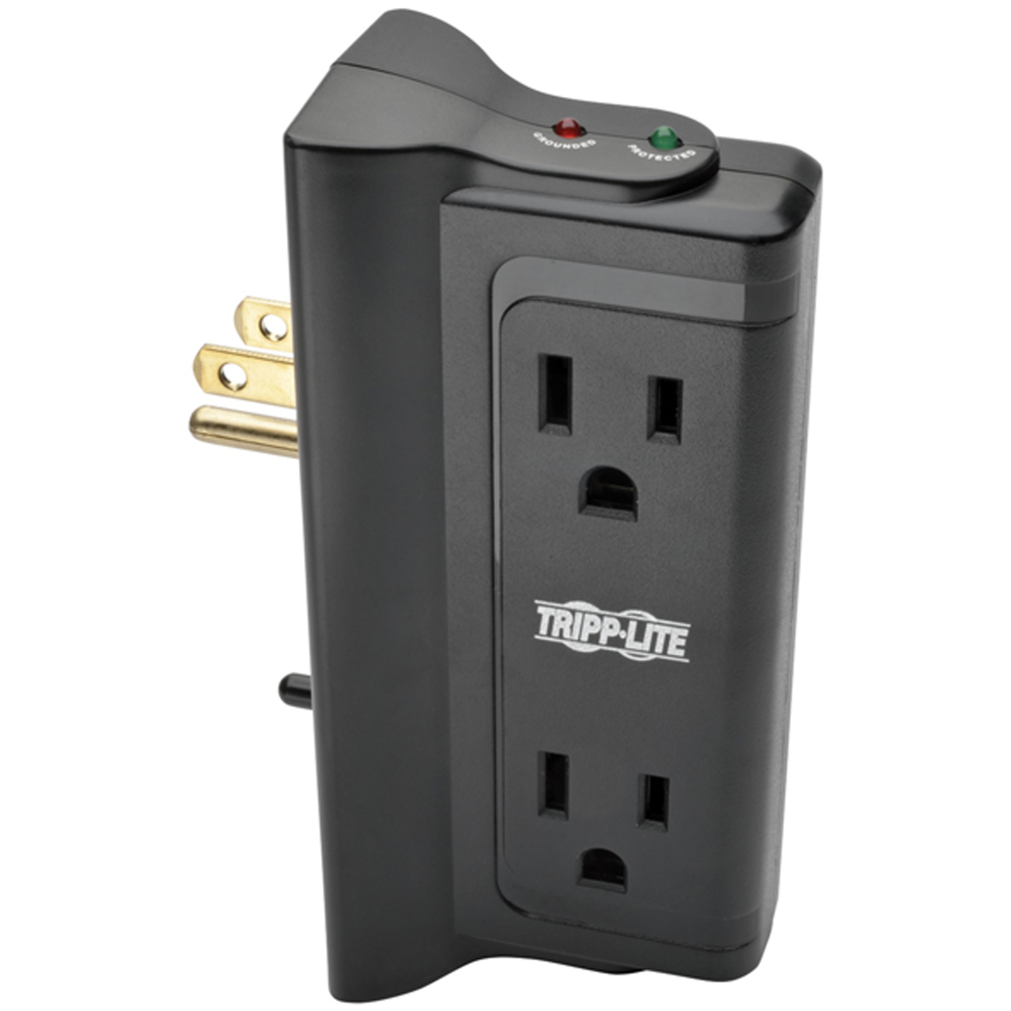 Tripp Lite by Eaton Protect It!, Surge Protector with 4 Side-Mounted Outlets, Model TLP4BK