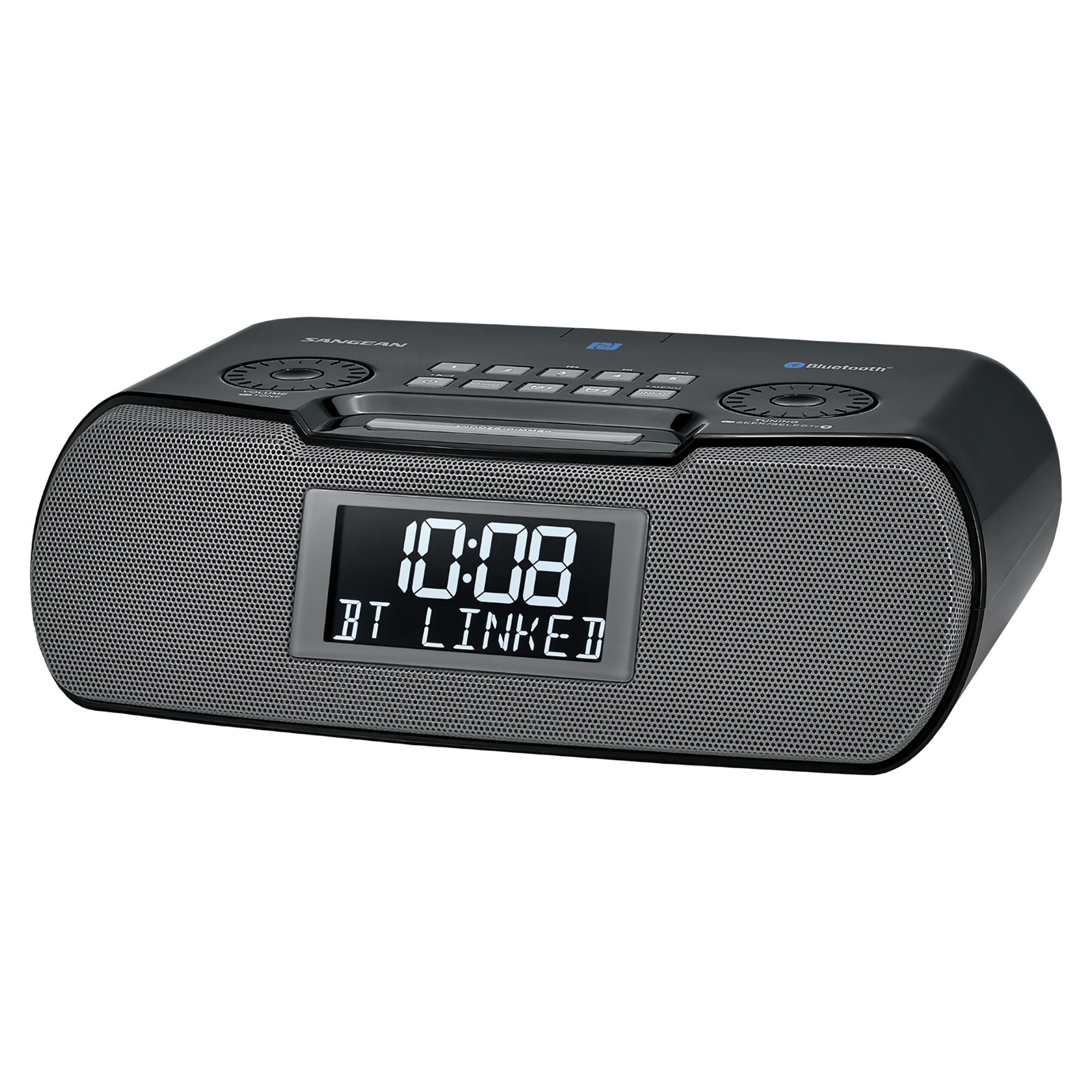 Sangean, Digital AM/FM-RDS/Bluetooth Clock Radio, Model RCR-20