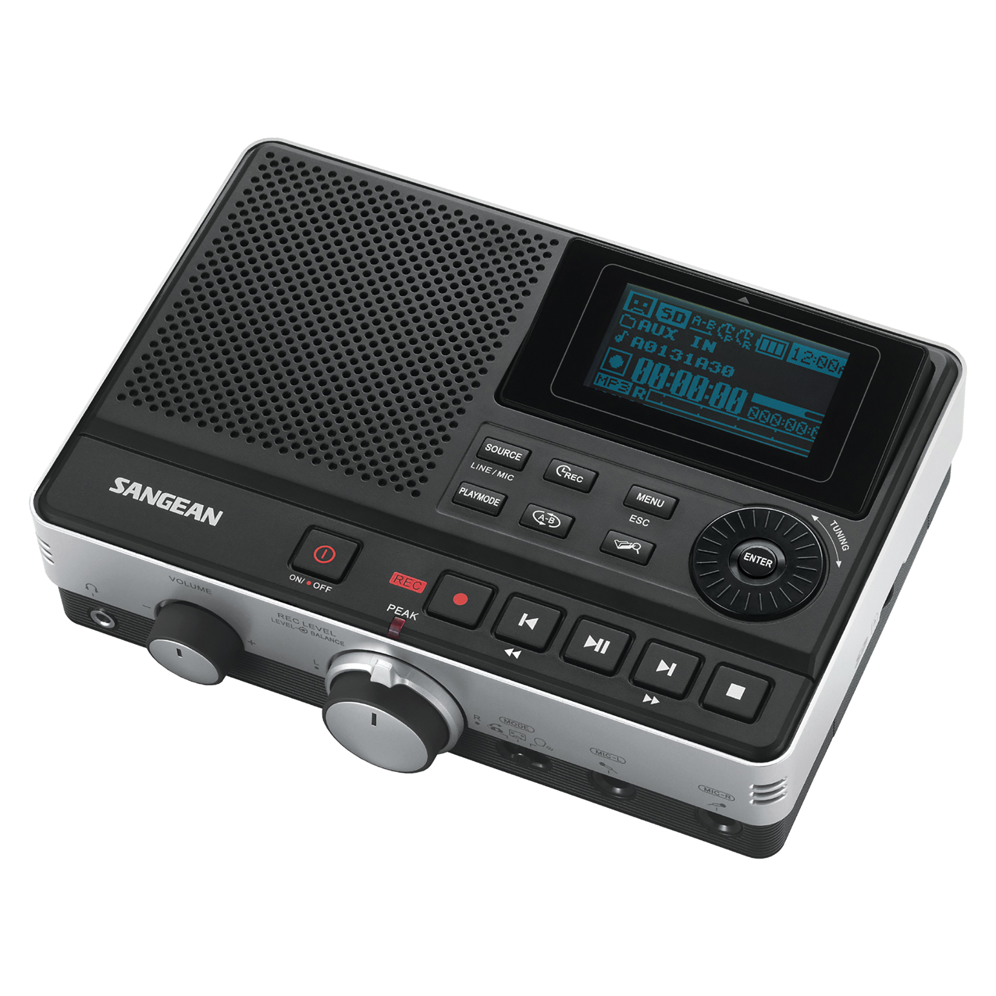 Sangean, Rechargeable Digital MP3 Recorder with Microphone, Model DAR-101