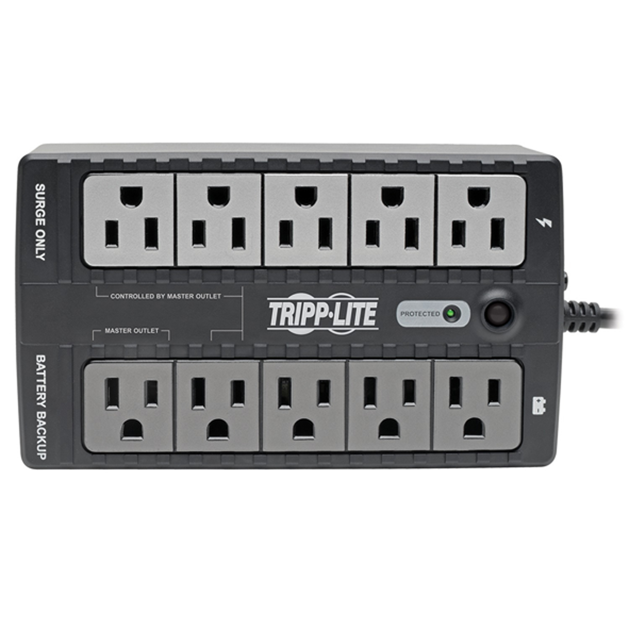Tripp Lite by Eaton ECO Series, 10-Outlet Energy-Saving Standby UPS System, Volts 550 Running Watts 300 W, Model ECO550UPS
