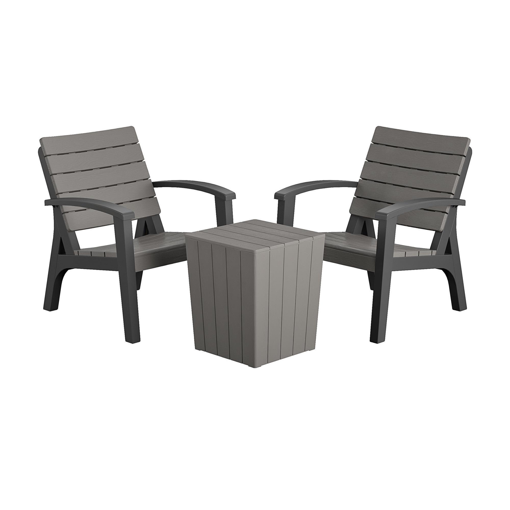 Cosco, 3-Piece Resin Chat Set: Weather-resistant., Included (qty.) 3 Model 88316WGG1E