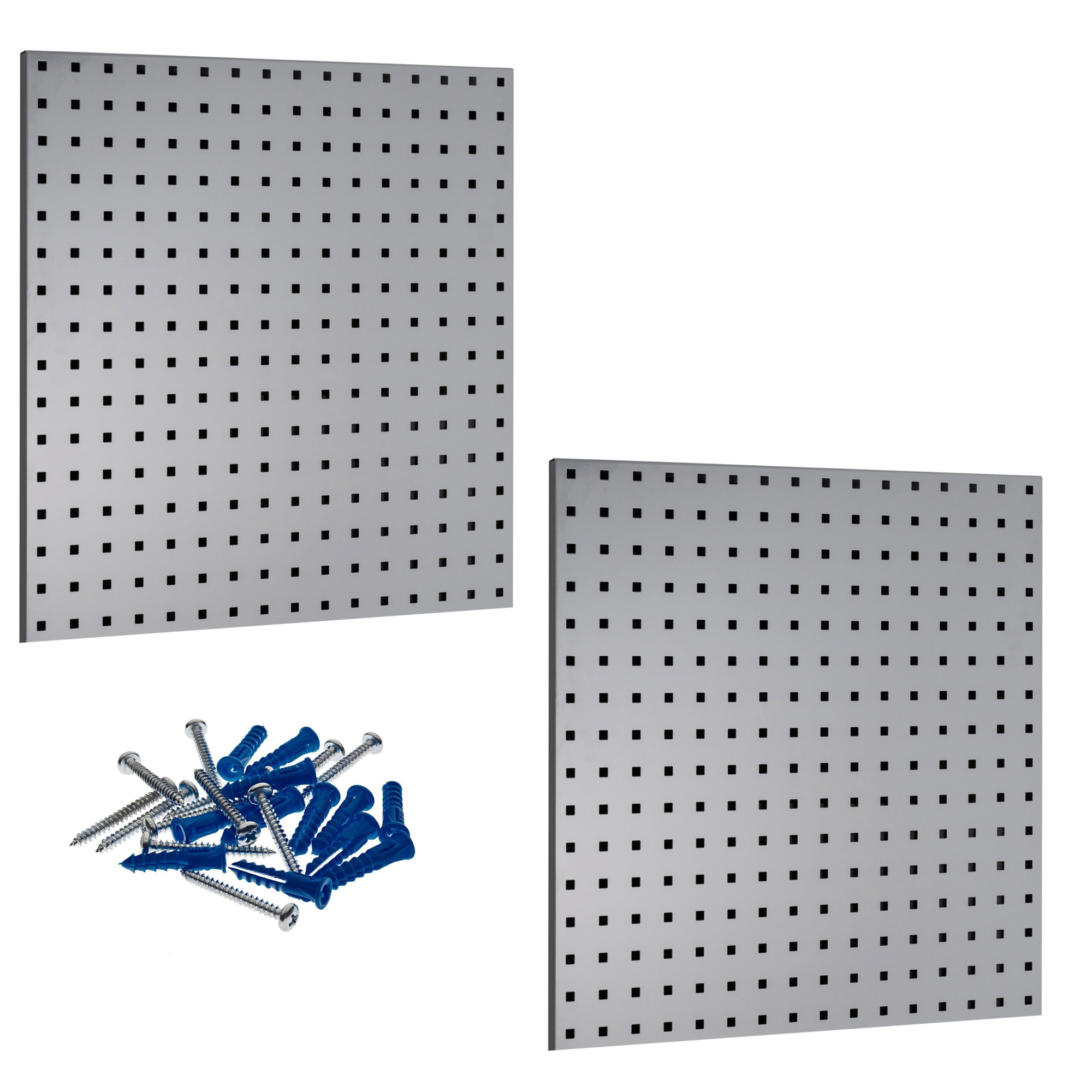 Triton Products, (2) 18-Gauge Steel Square Hole Pegboards, Capacity 300 lb, Length 24 in, Width 24 in, Model LB1-G