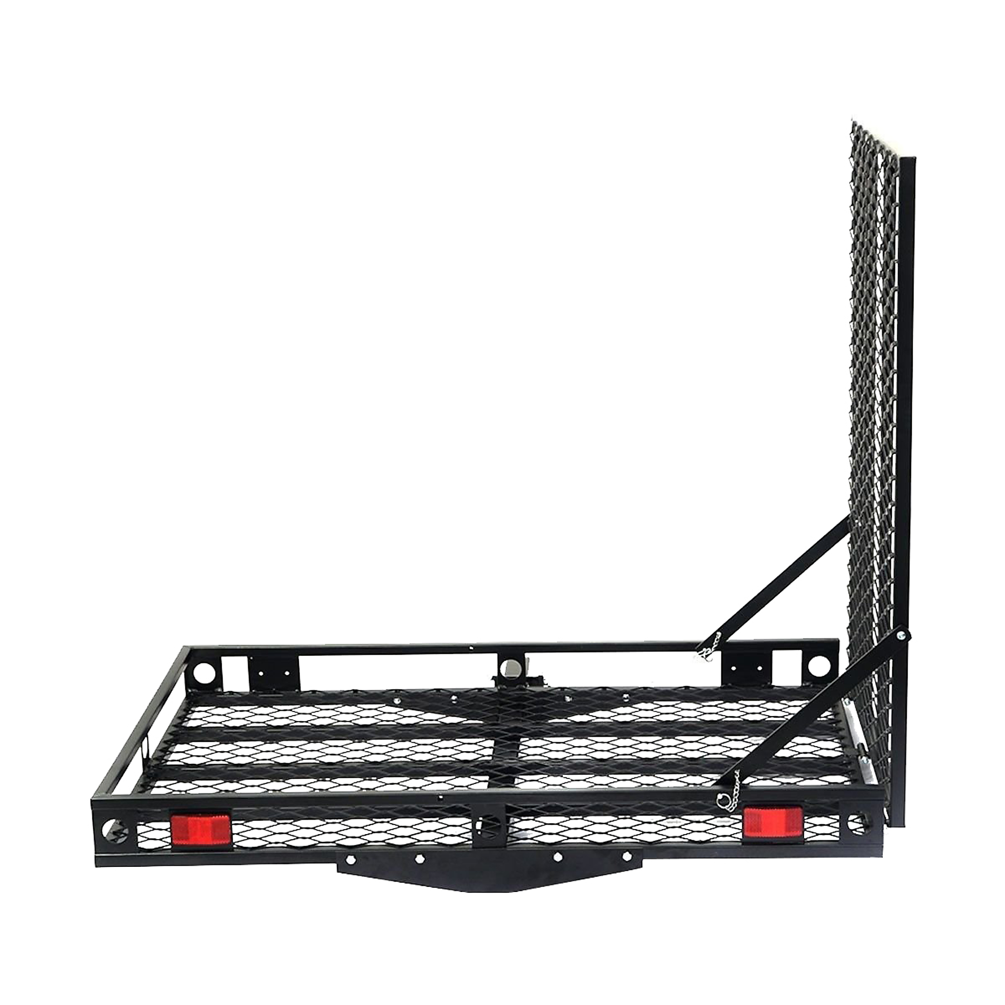 Tow Tuff, Steel Cargo Carrier with Folding Ramp, Capacity 500 lb, Receiver Size 2 in, Material Steel, Model TTF-284842SCR