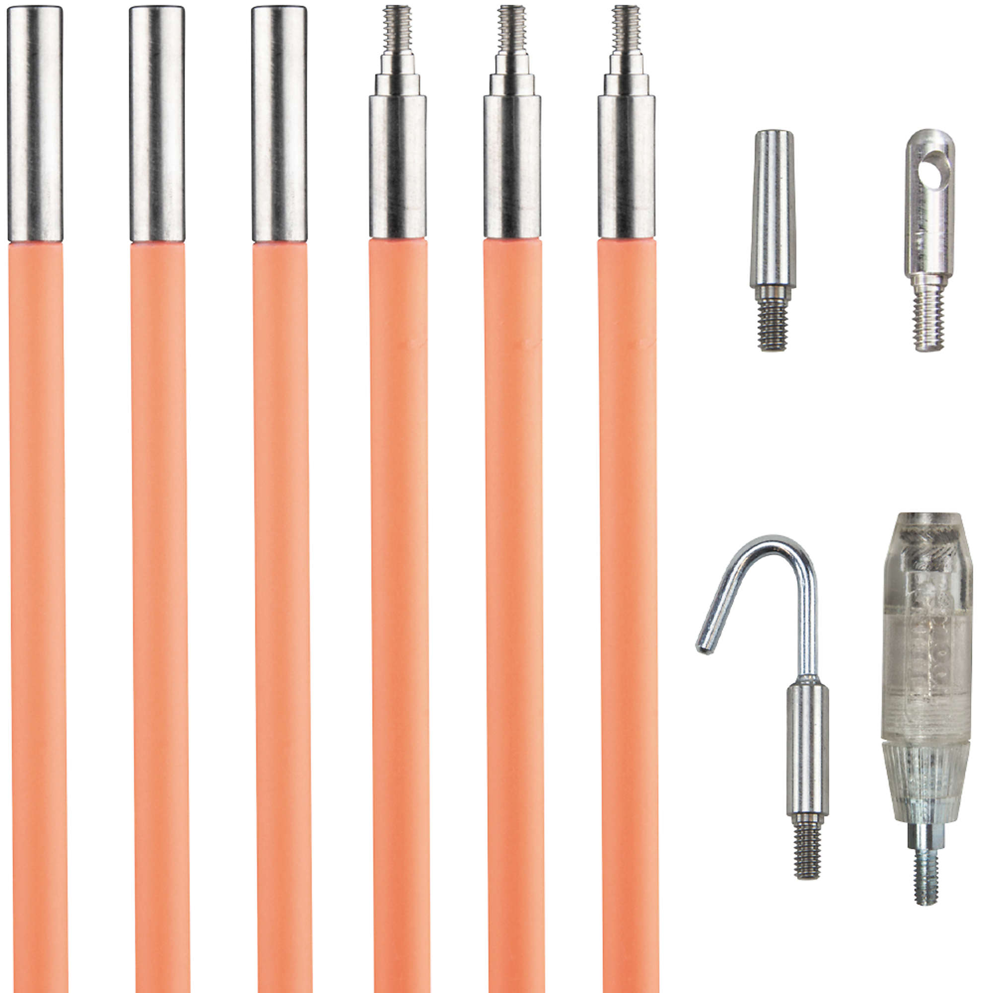 Klein Tools, Lo-Flex Glow Rod, 30ft., Tape Length 360 in, Tape Diameter 1/4 in, Stick (qty.) 6 Model 50303