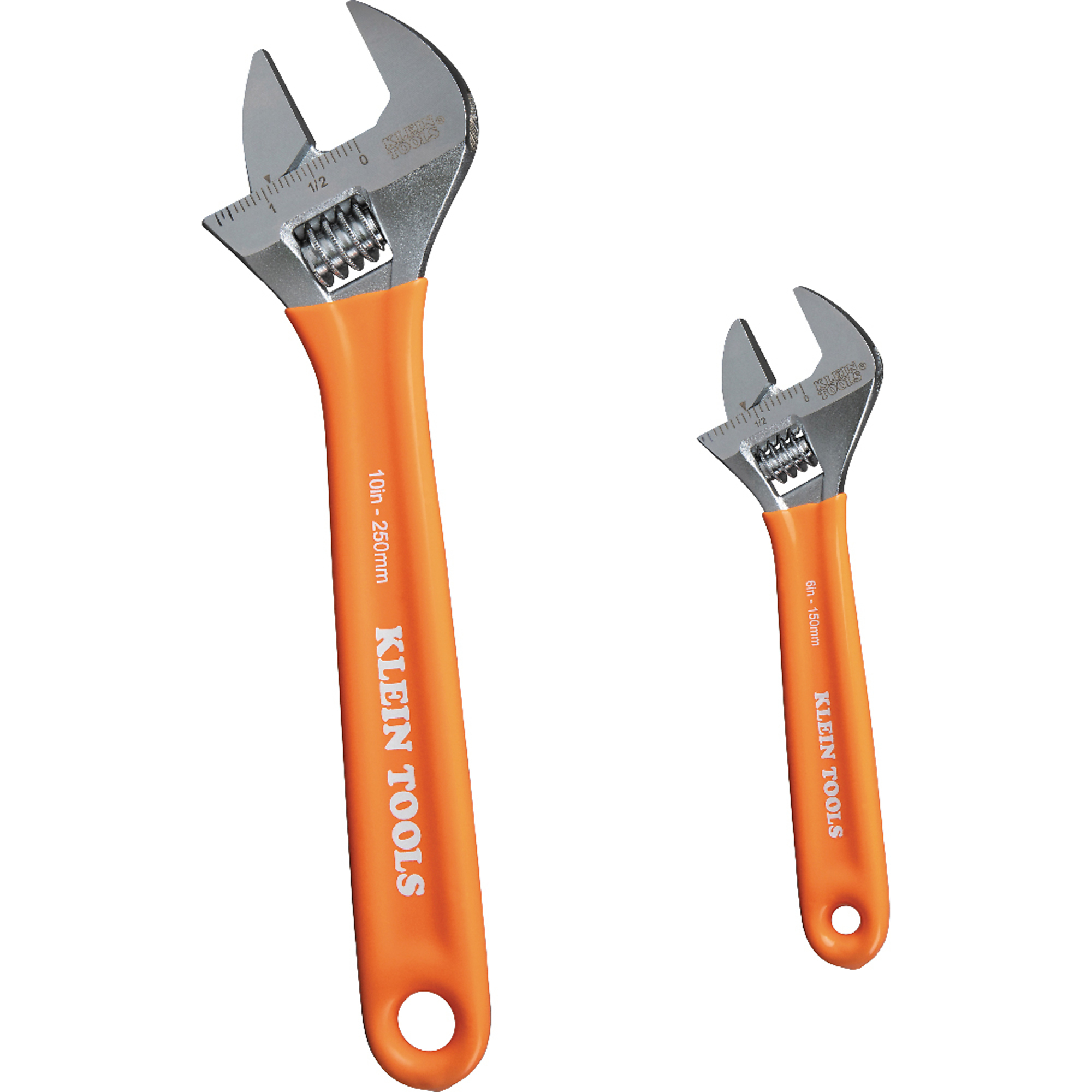 Klein Tools, Extra-Capacity Adjustable Wrenches, 2-Piece, Pieces (qty.) 2 Measurement Standard Standard (SAE)/Metric, Model D5072