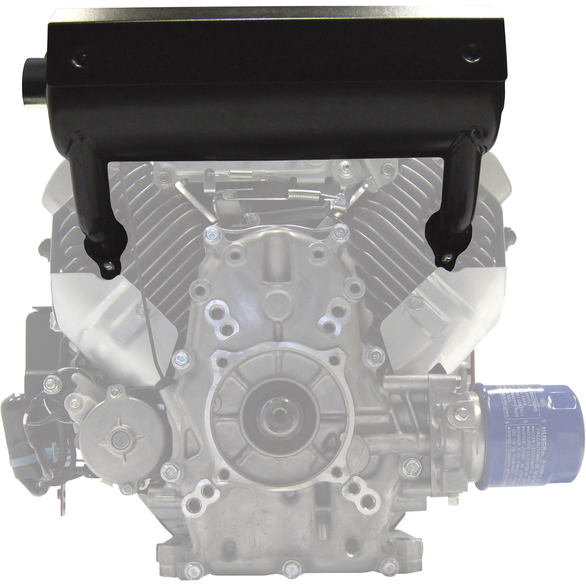 High-Mount Muffler for Honda V-Twin Engines â Fits GX630, 660 and 690 Engines, Left/Starter Side Mount, Model MUF-0560R.SIL