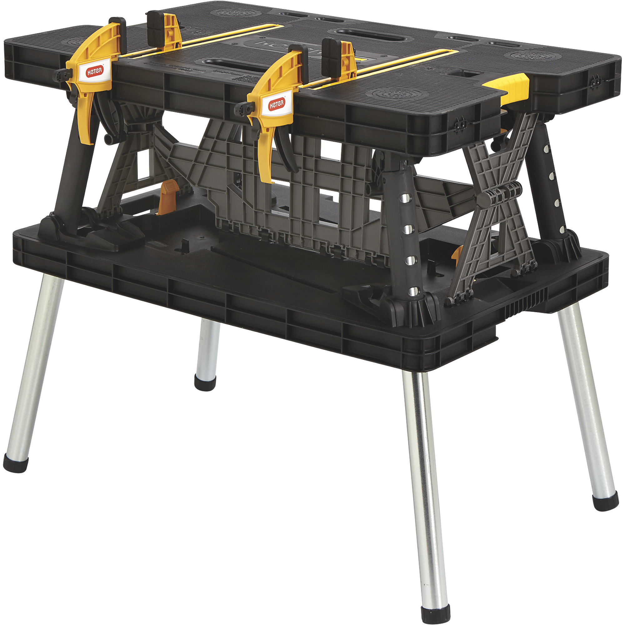 Keter 1000-Lb. Folding Work Table with Two Adjustable Clamps â Model 252638