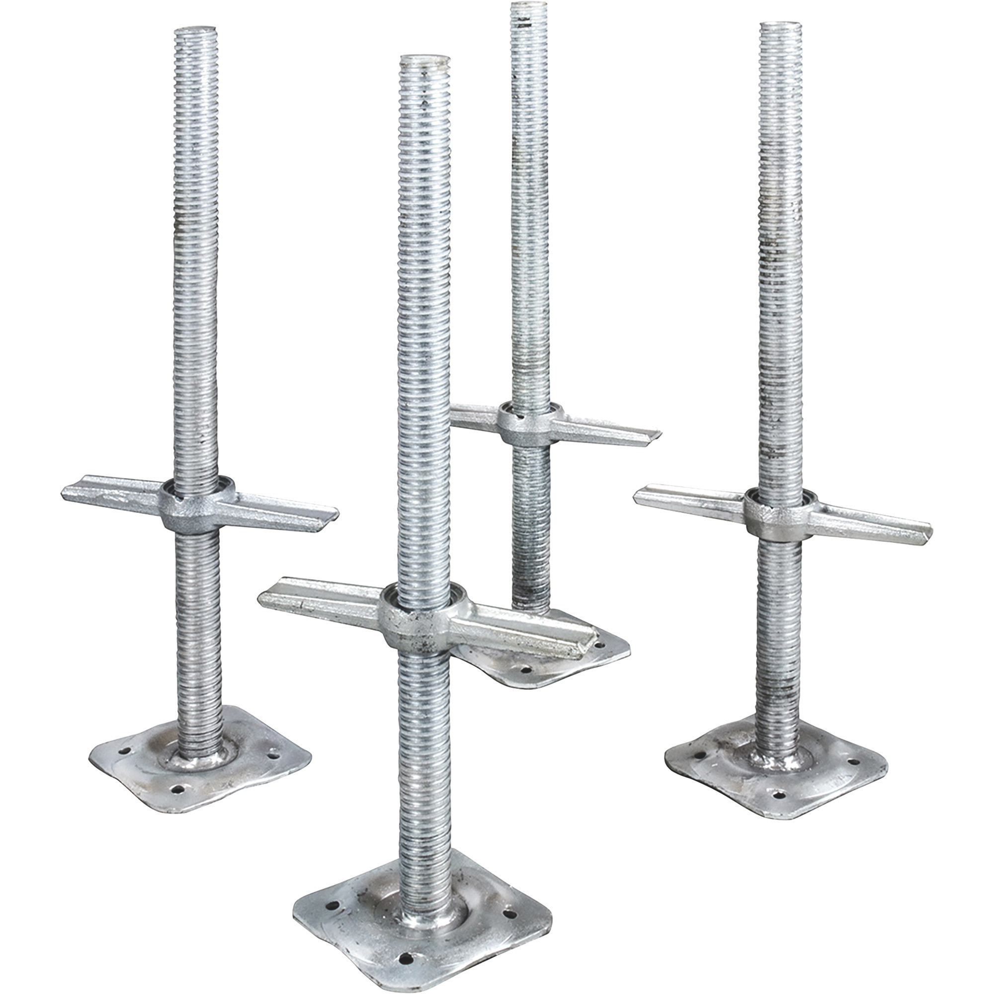 Metaltech 24Inch Galvanized Steel Adjustable Leveling Jack 4-Pack, Model M-MBSJP24HK4