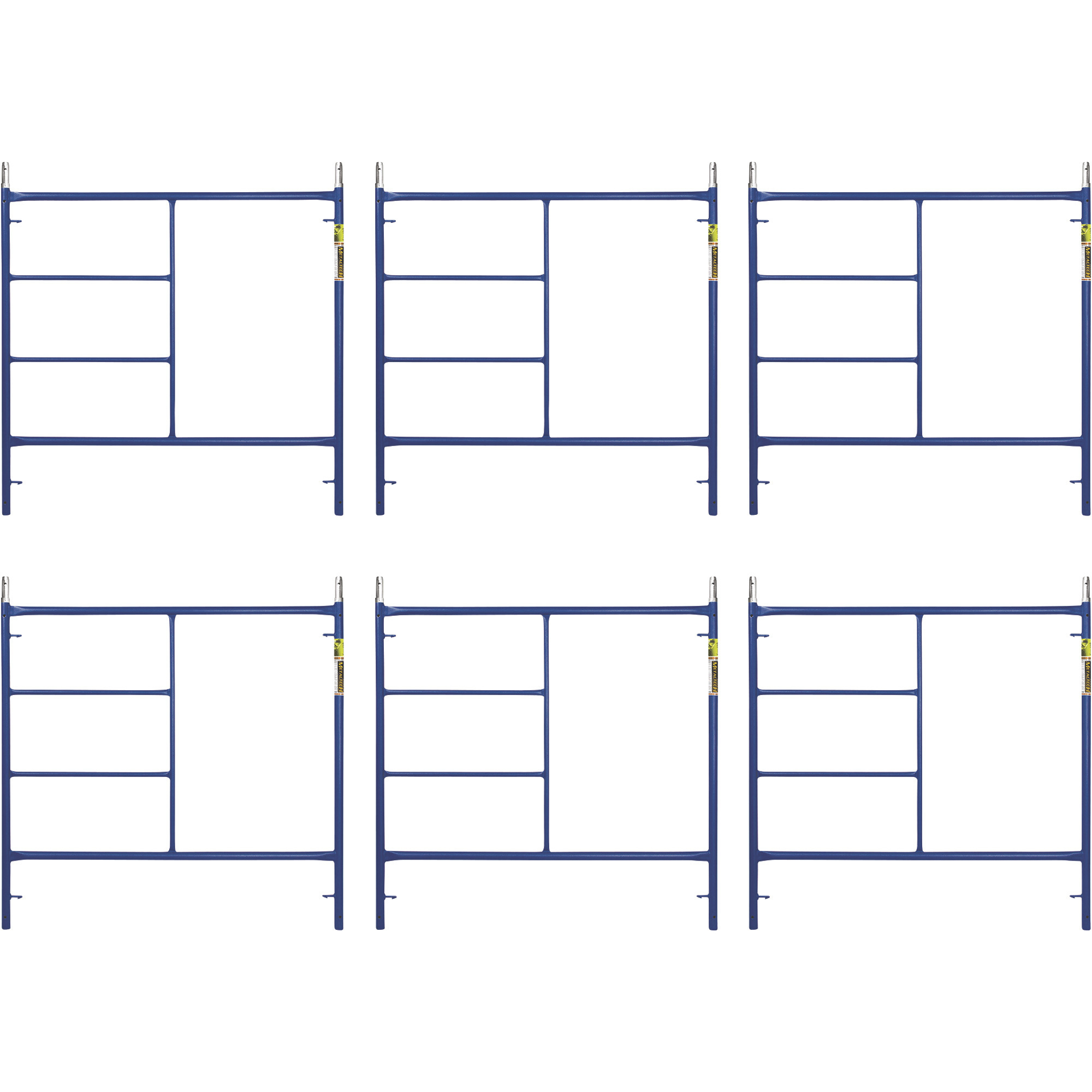 Metaltech Saferstack 5ft. x 5ft. Mason Scaffold Frame, 6-Pack, Model M-MF6060APSK6