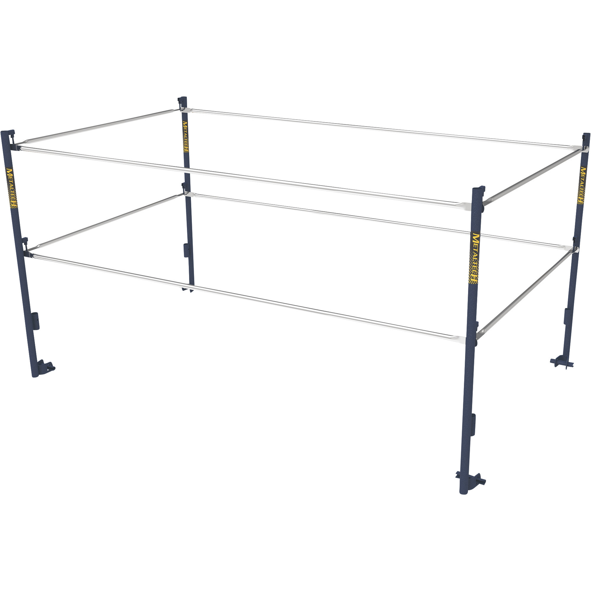 Metaltech 5ft.W x 10ft.D Scaffold Guardrail System, Model M-MG507K