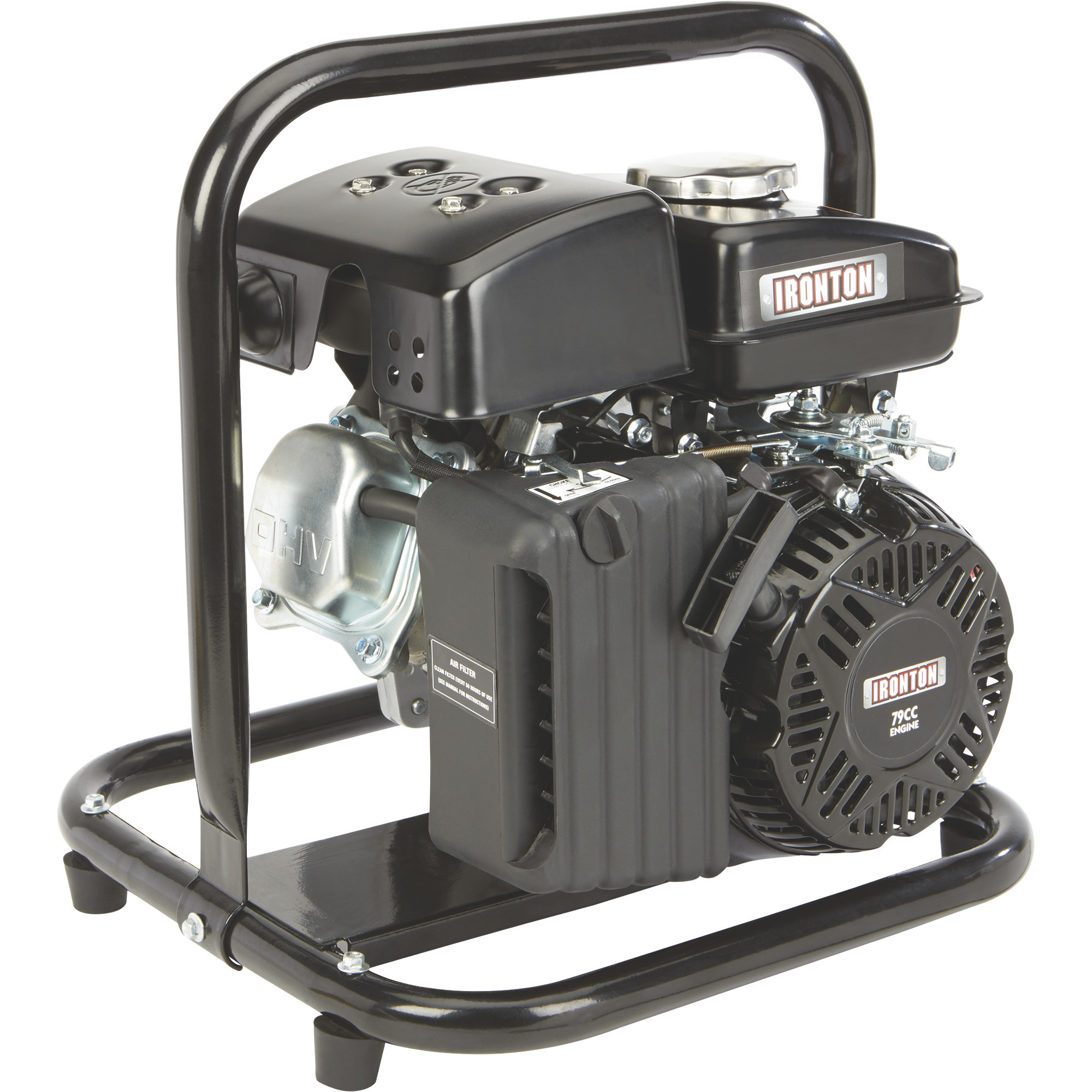 Ironton Clear Water Pump, 1,580 GPH, 1Inch Ports, 79cc Engine