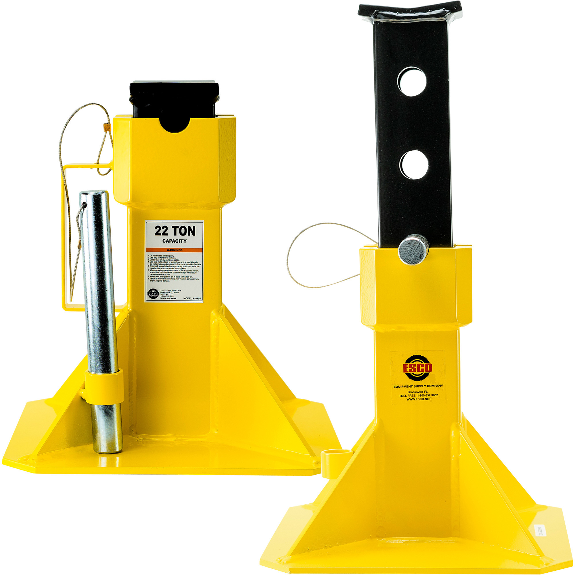 ESCO 22-Ton Short Jack Stand â 3 Heights, Model 10455