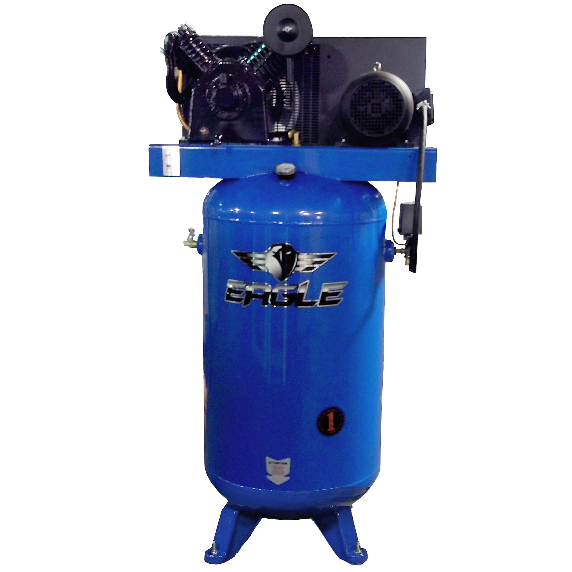 EAGLE 80 Gallon 2 Stage Air Compressor Horsepower 75 HP Air Tank Size 80 Gal Model 7580V2CS