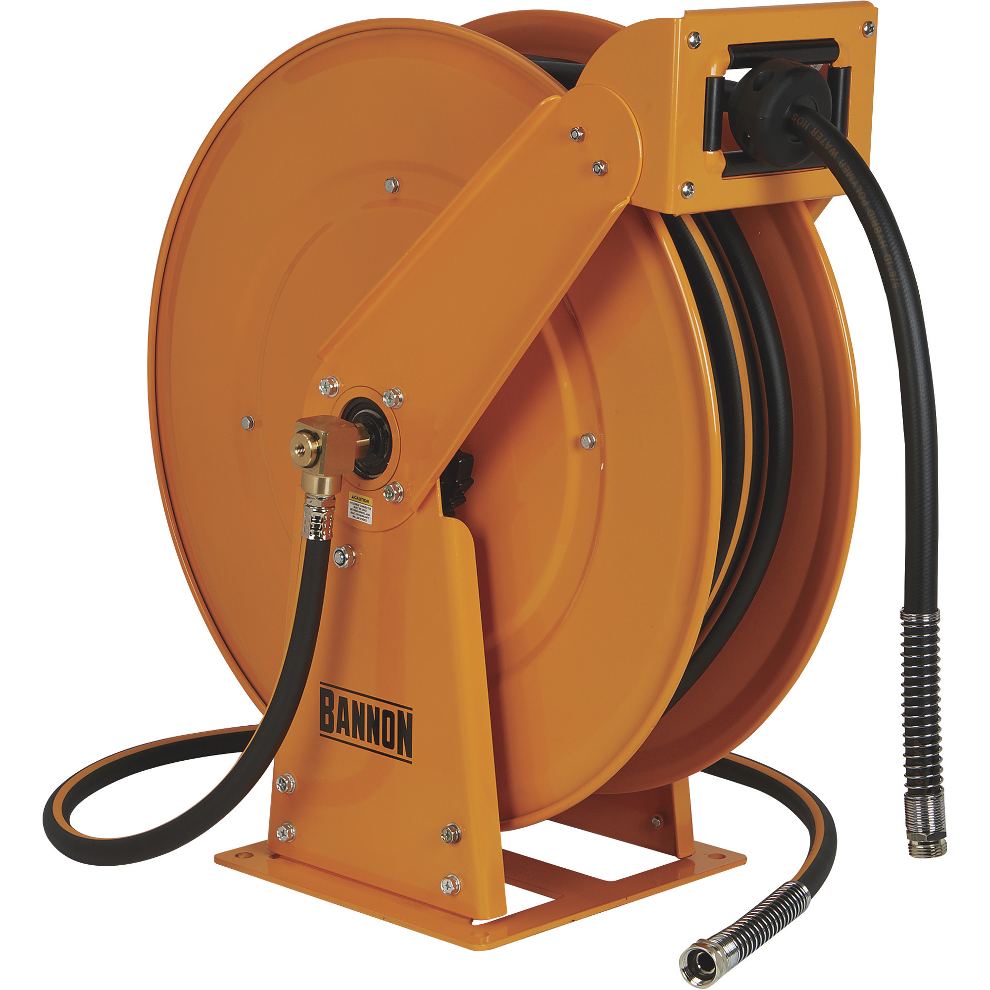 Bannon Heavy-Duty Steel Hose Reel with 3/4Inch Diameter x 100ft.L Hose