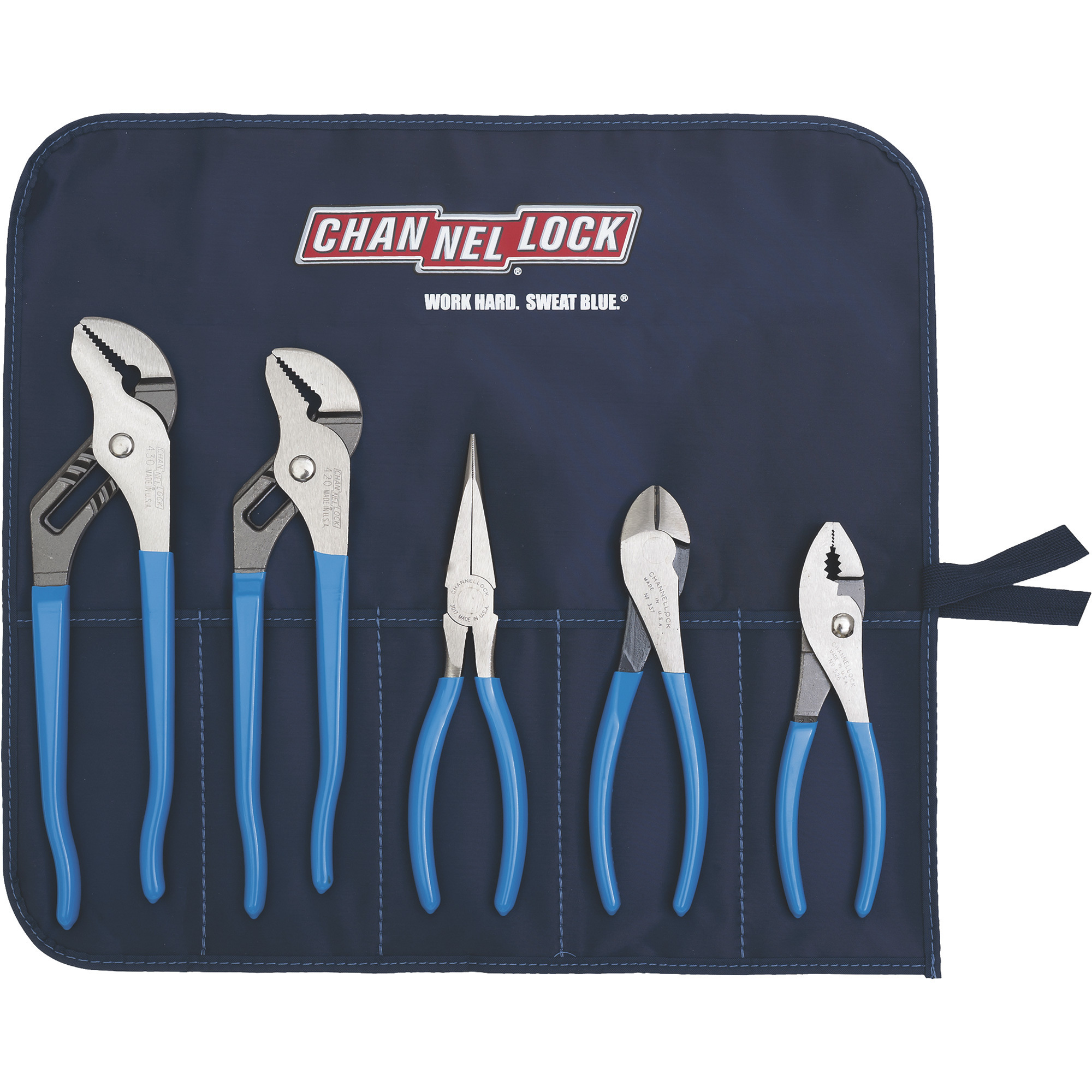 Channellock Pliers Set â 5-Piece, Model Tool Roll 3