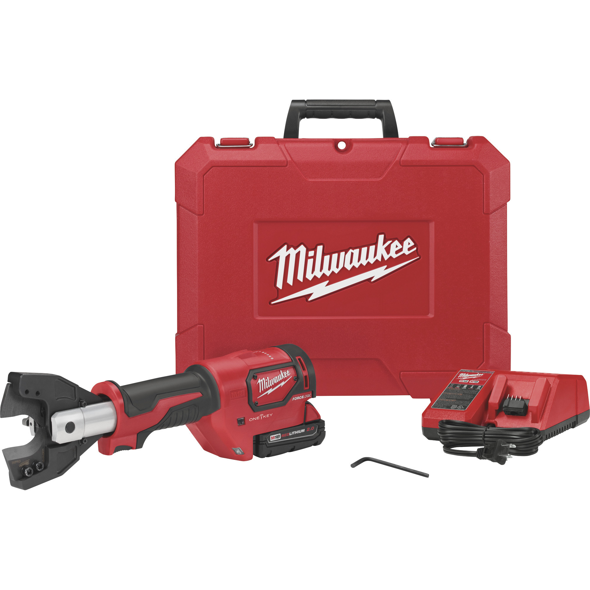 Milwaukee M18 Cordless FORCE LOGIC Cable Cutter Kit with 750 MCM Cu Jaws, 1 Battery, Model 2672-21