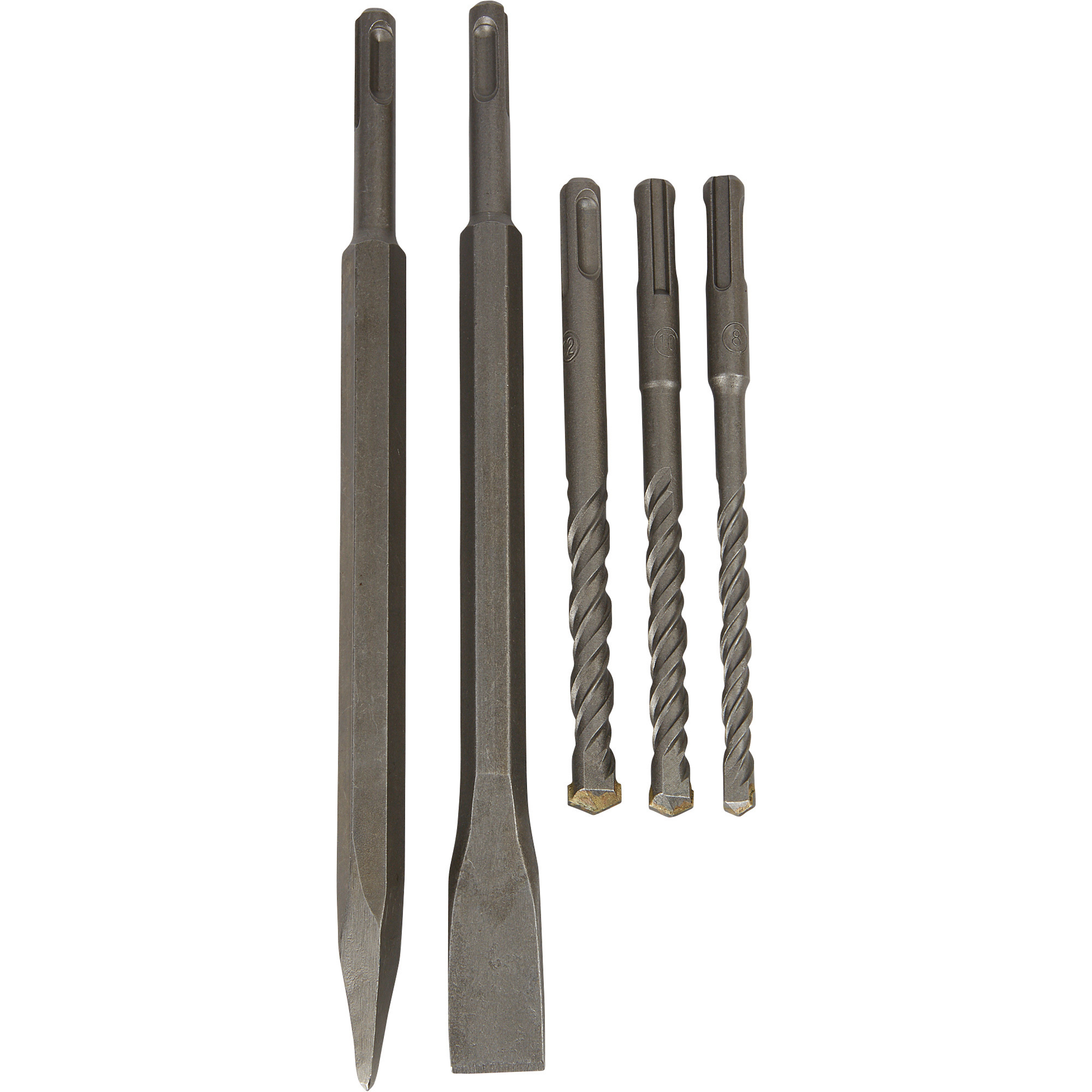 Ironton SDS+ Drill and Chisel Set, 5-Piece