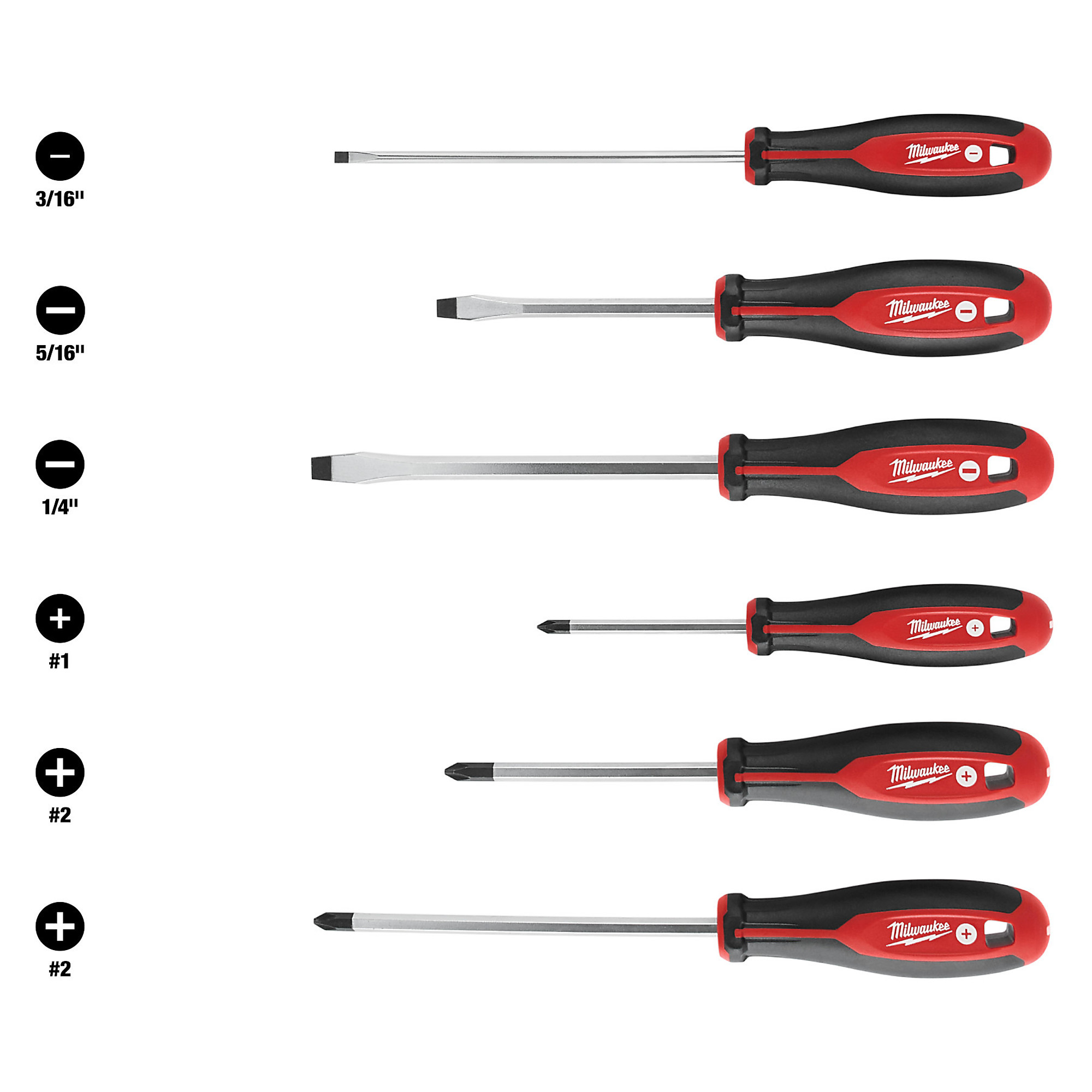 Milwaukee 6-Piece Screwdriver Set, Model 48-22-2706