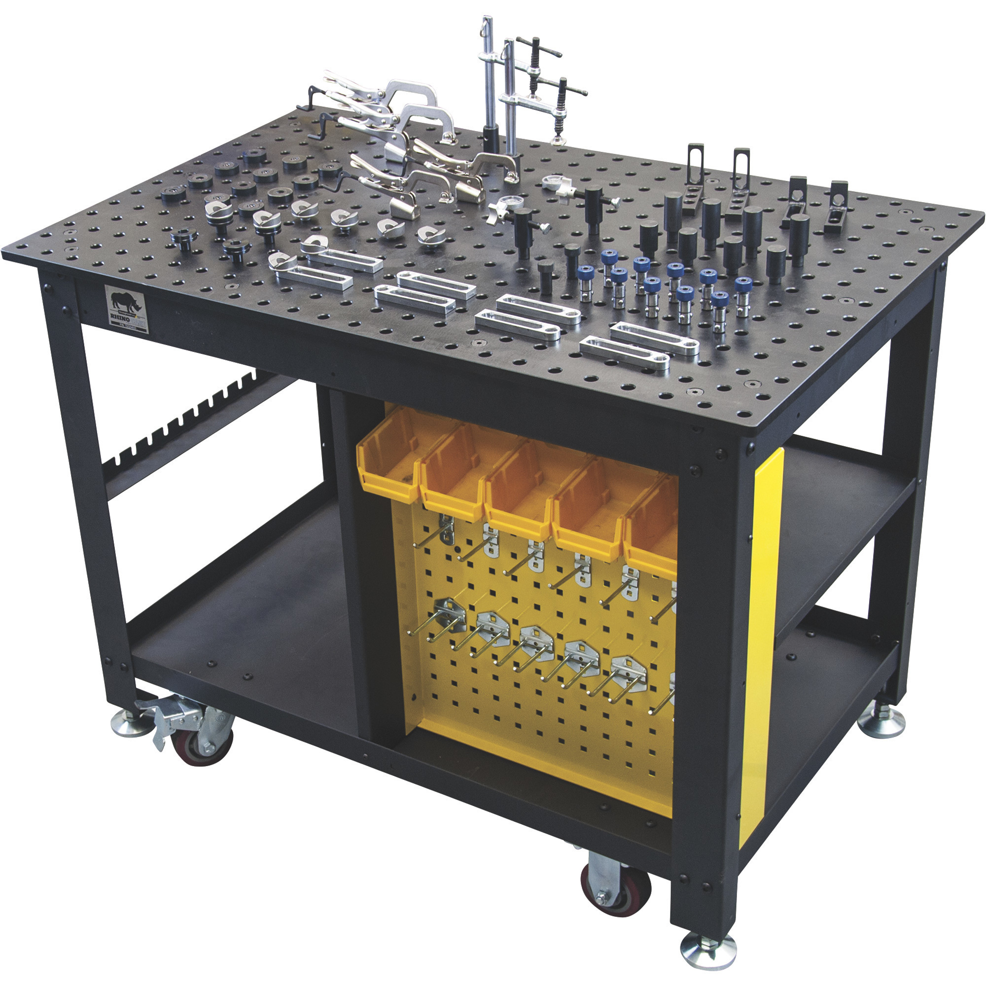 Rhino Cart Mobile Fixturing Welding Station with Fixture Kit, 66-Pcs., Model TD5-4830Q-K1
