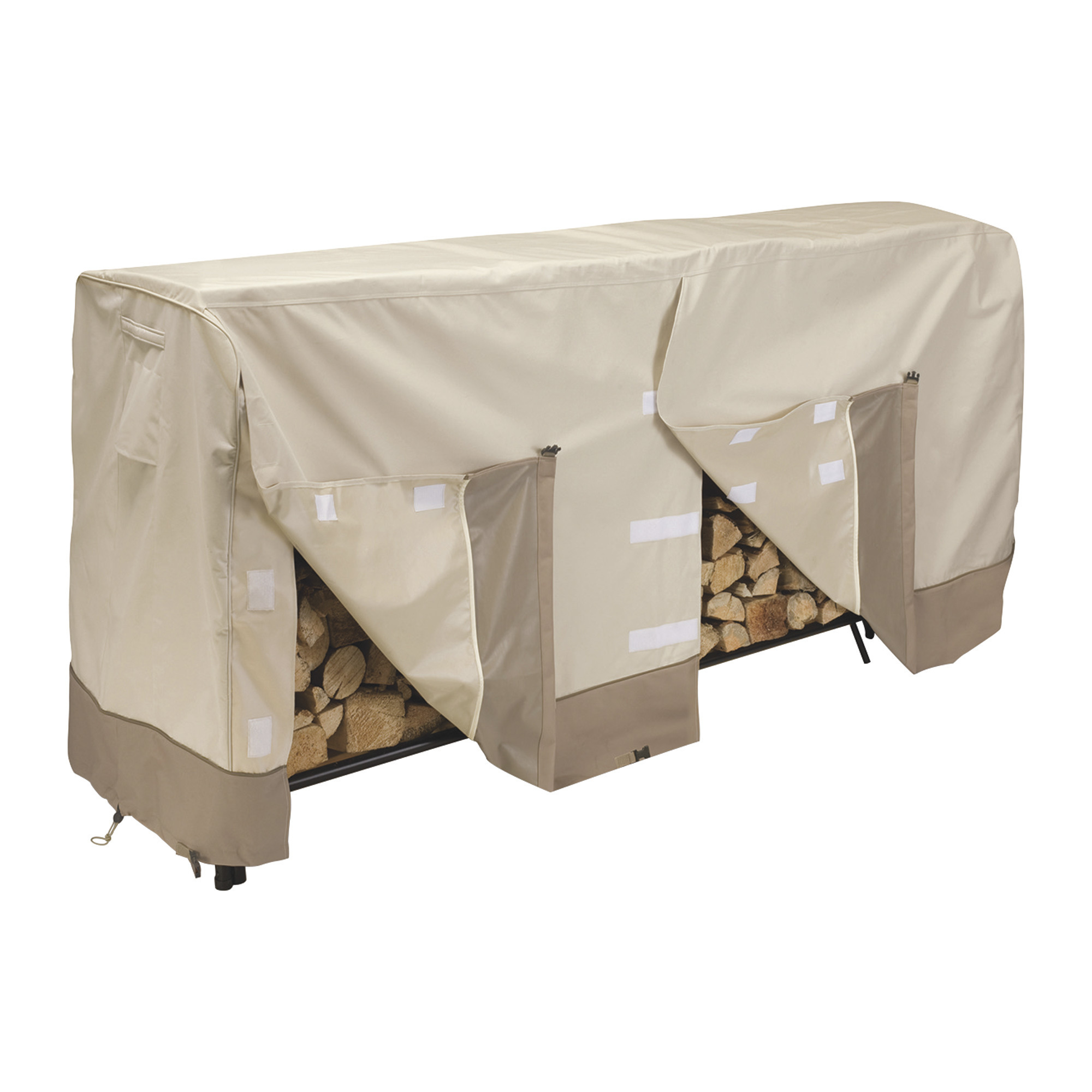 Classic Accessories Veranda Log Rack Cover, 8ft.L, Pebble, 96Inch L x 24Inch W x 42Inch H, Model 72982