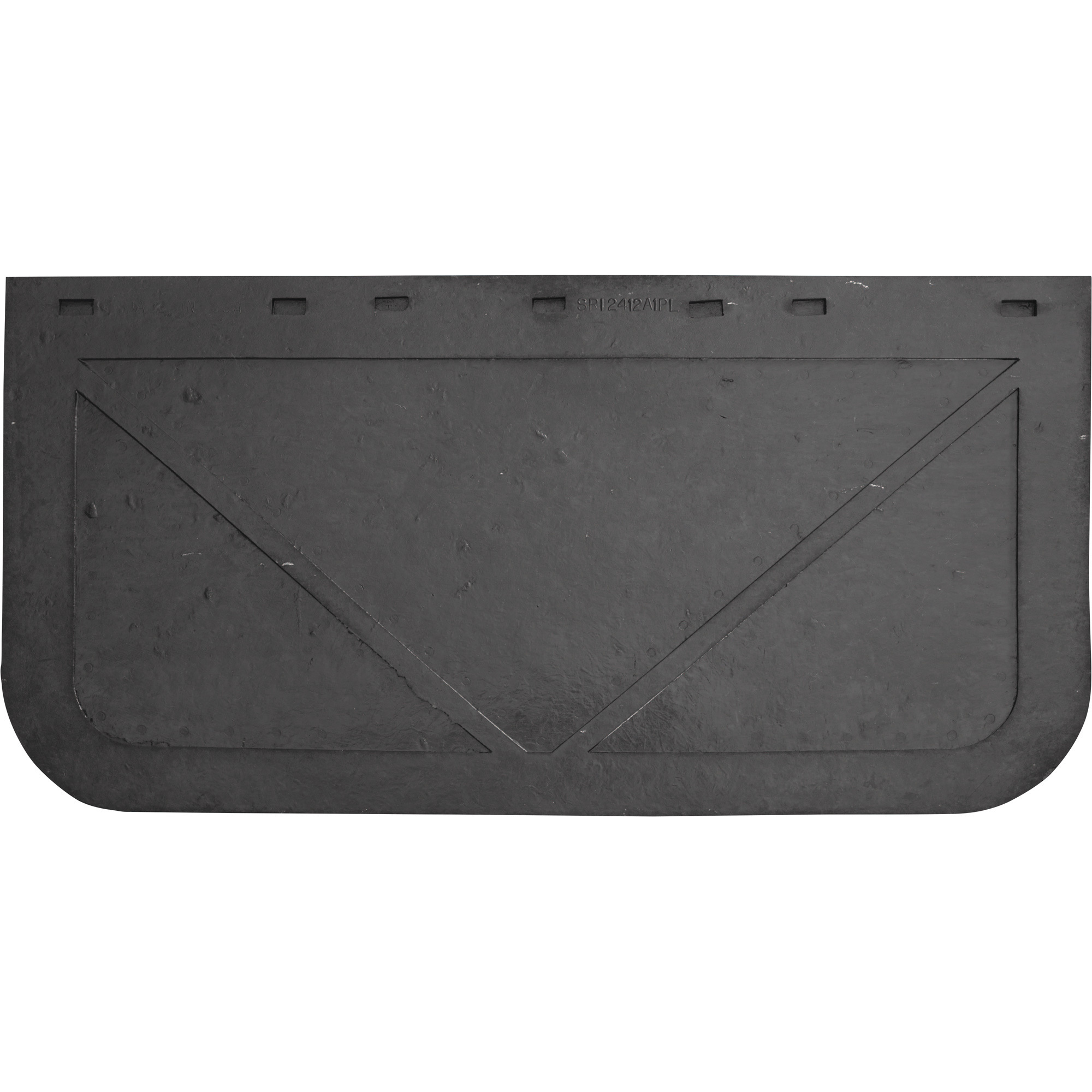 Buyers Products Heavy-Duty Rubber Semi-Truck Mud Flaps, Pair, 24Inch W x 12Inch H, Model B2412LSP