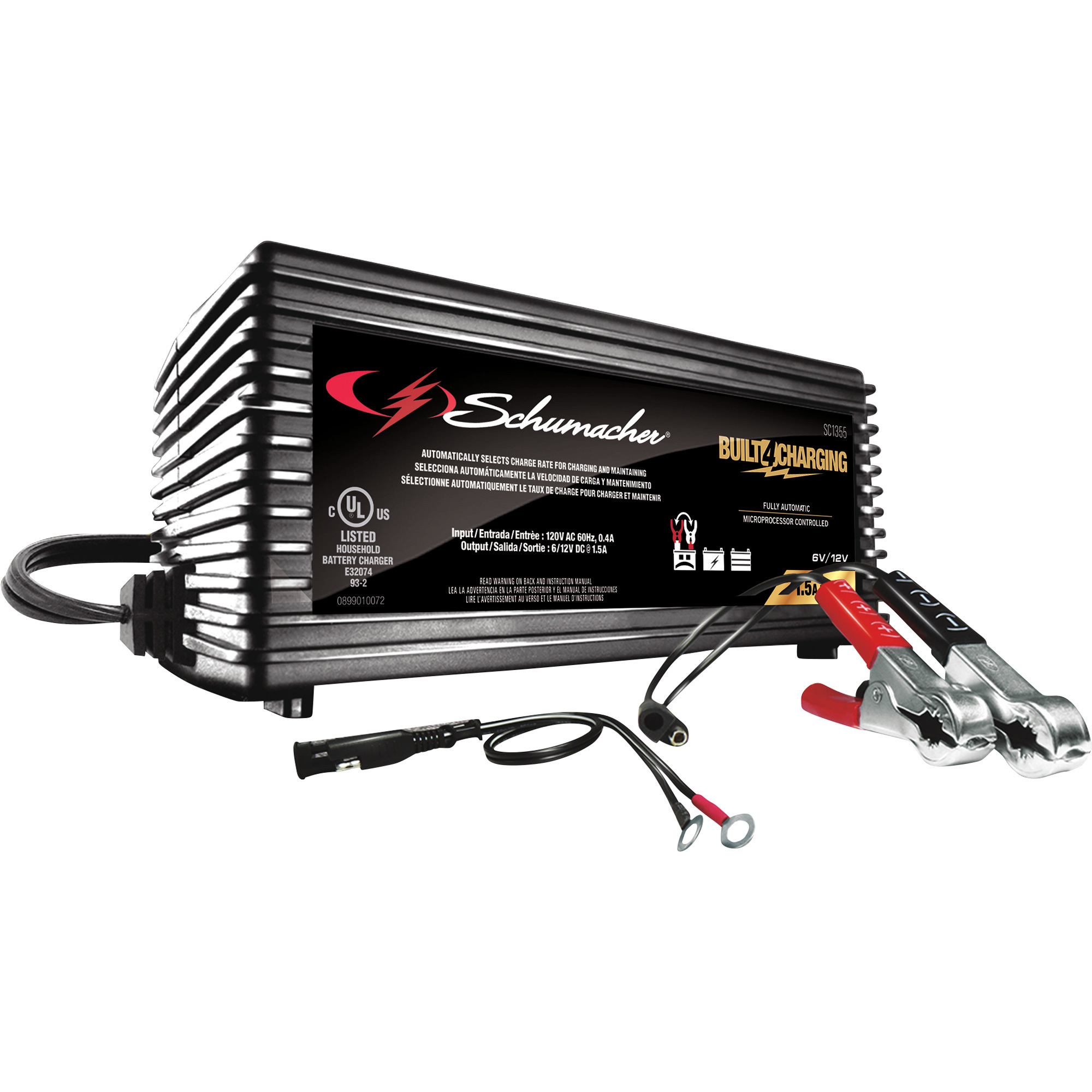 Schumacher Battery Charger/Trickle Charger/Desulfator â 6/12 Volt, 1.5 Amp, Model SC1355