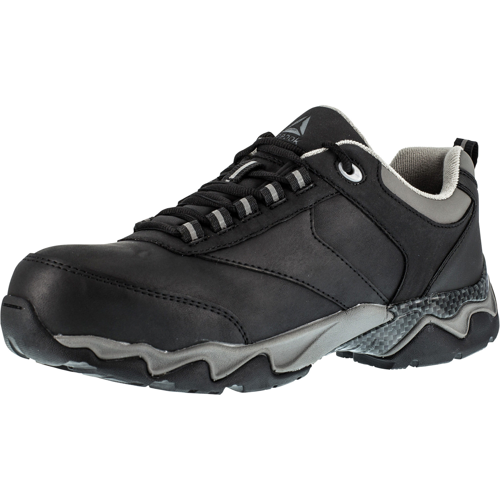 Reebok Work Men's Beamer Athletic Safety Toe Shoes - Black, Size 9 Wide ...