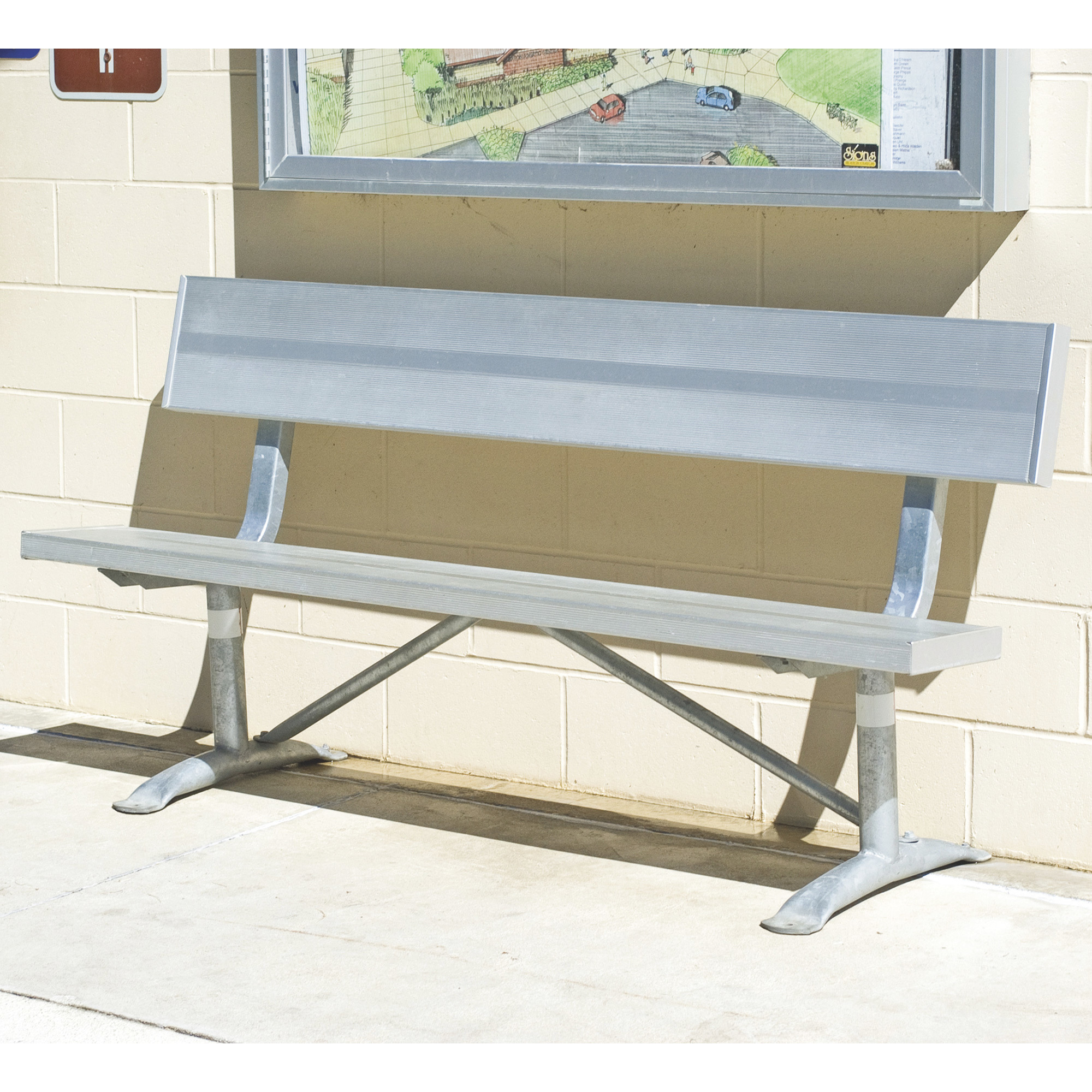 Pilot Rock Aluminum Park Bench â 6ft., Model PCXB/G-6AL