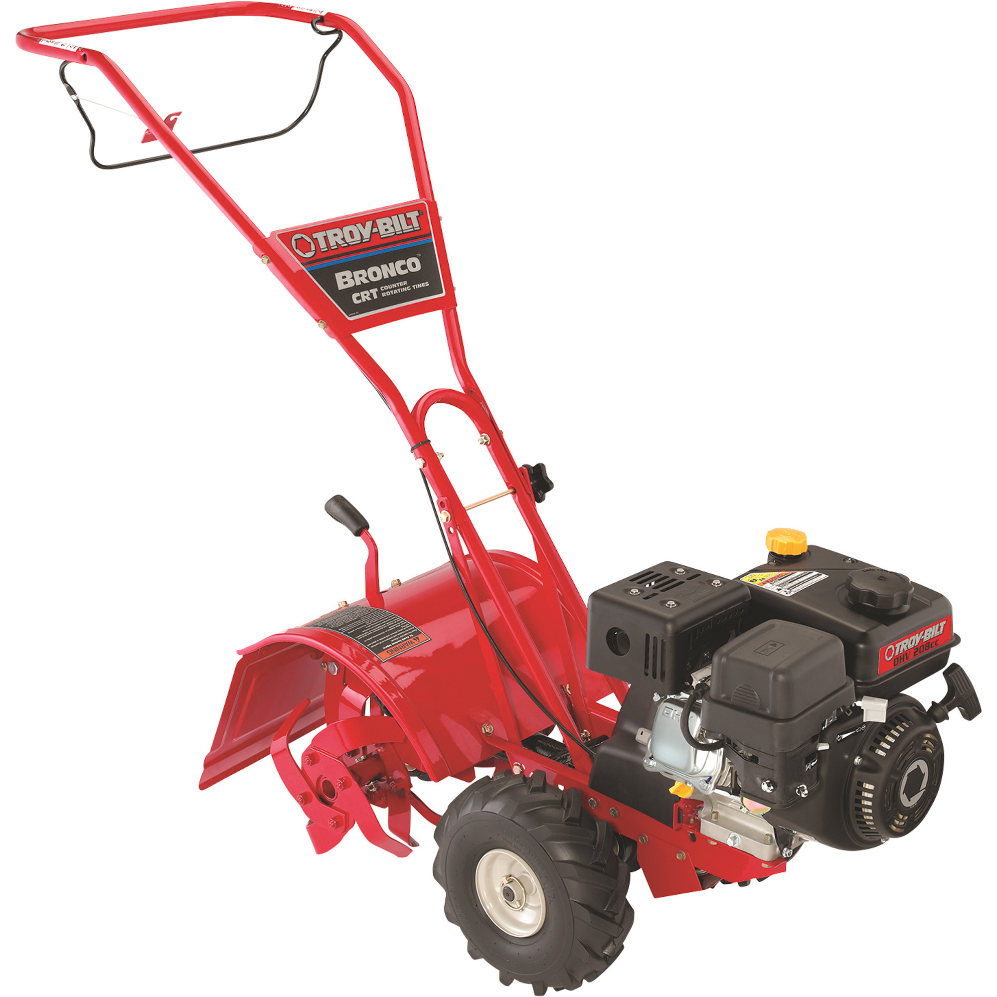 Troy-Bilt Bronco Counter-Rotating Rear Tine Tiller, 14Inch Working Width, 208cc Powermore OHV Engine, Model 21D-64M8766