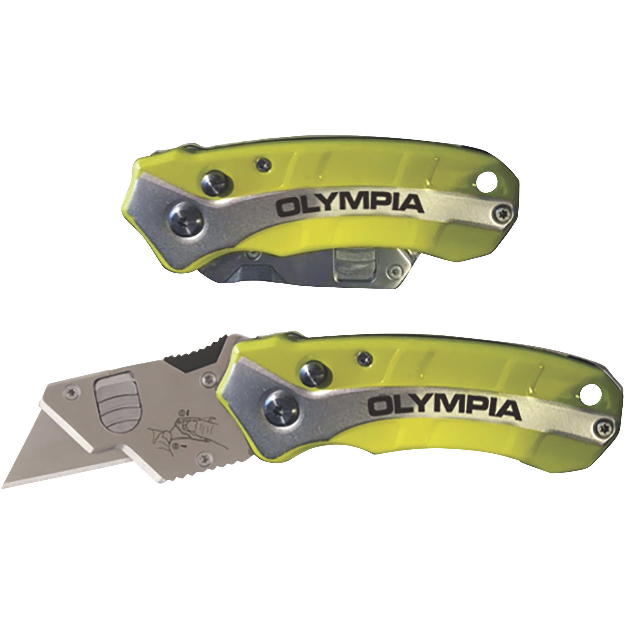 Olympia Tools Hi-Viz Turbo Folding Utility Knife, Model 33-205-203