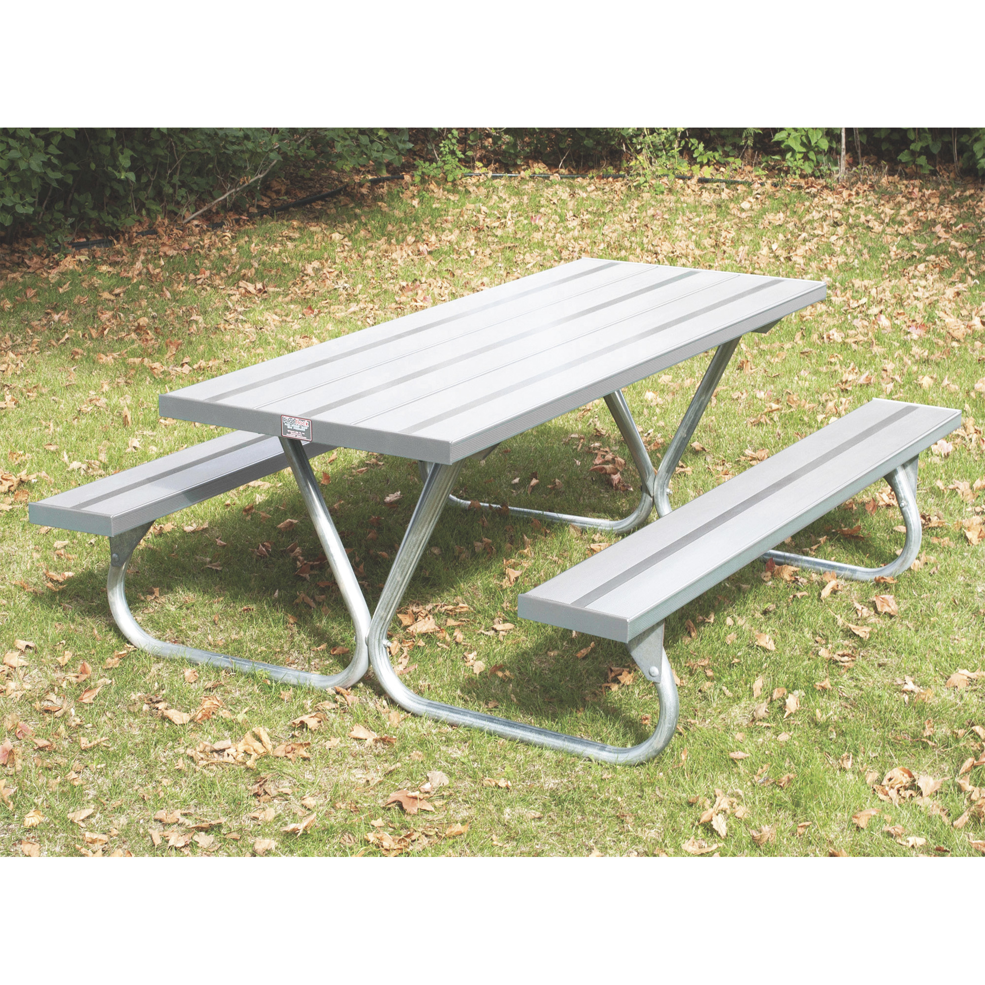 Pilot Rock BTUG Series 6ft. Picnic Table with Aluminum Top â 72Inch L x 58Inch W x 29Inch H, Model BTUG-6AL