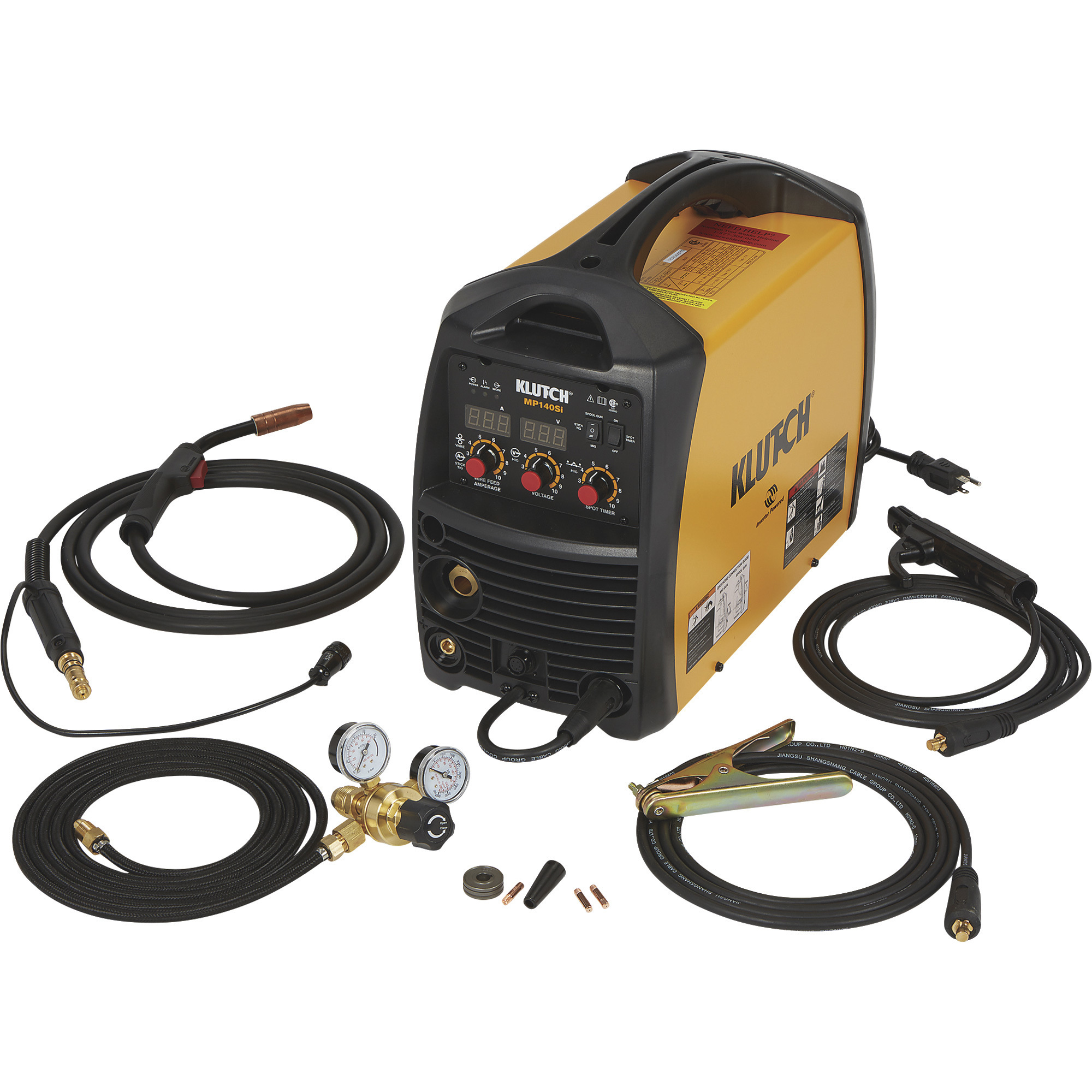 Klutch Flux-Core/MIG Welder with Multi Processes â Inverter, MIG, Flux-Core, Arc and TIG, 120V, 30â90 Amp Output, Model MP140Si