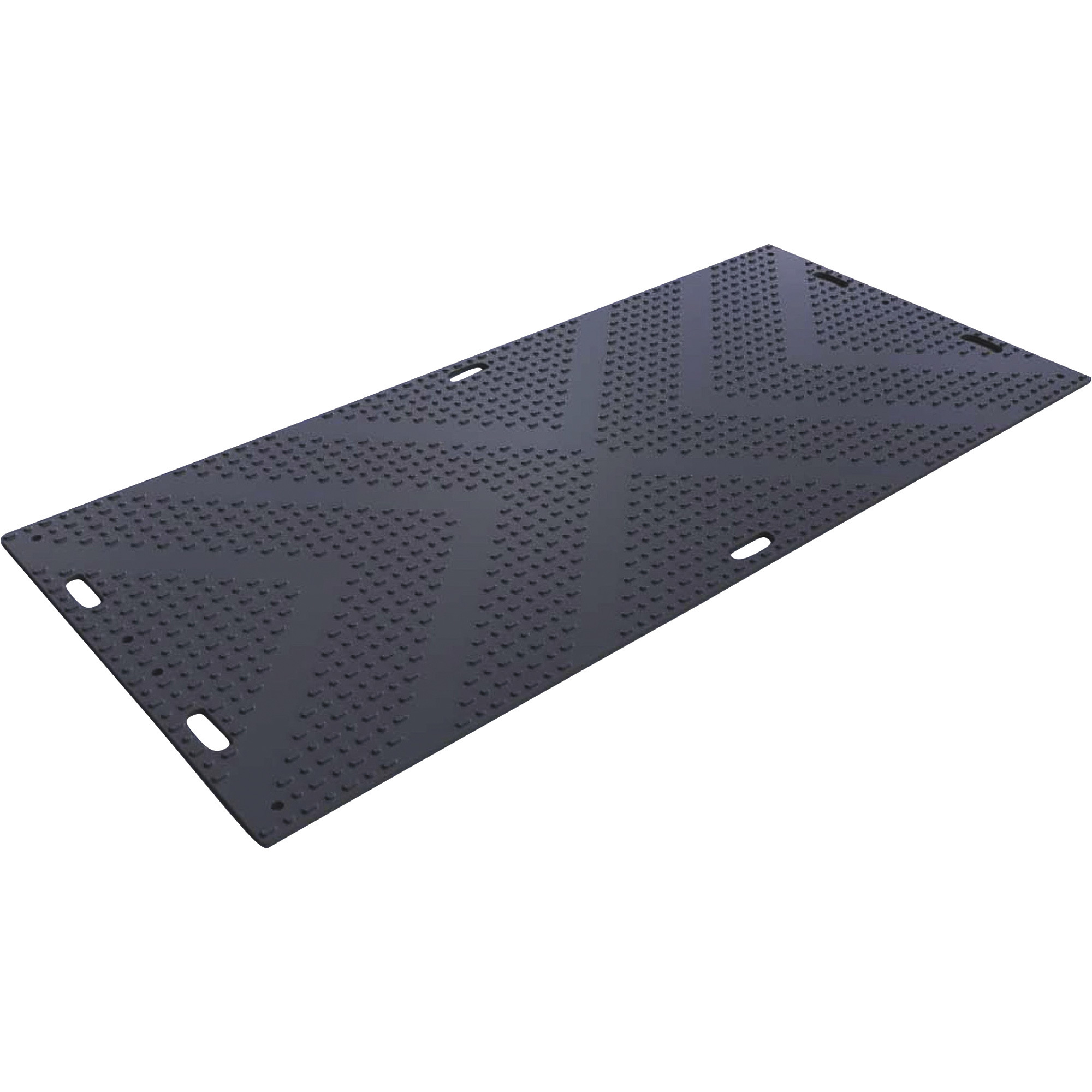 Checkers LibertyMat Medium-Duty Ground Cover Mat â Black, 8ft.Lx 4ft.W, Black, Chevron Traction Tread Design, Model LIB48