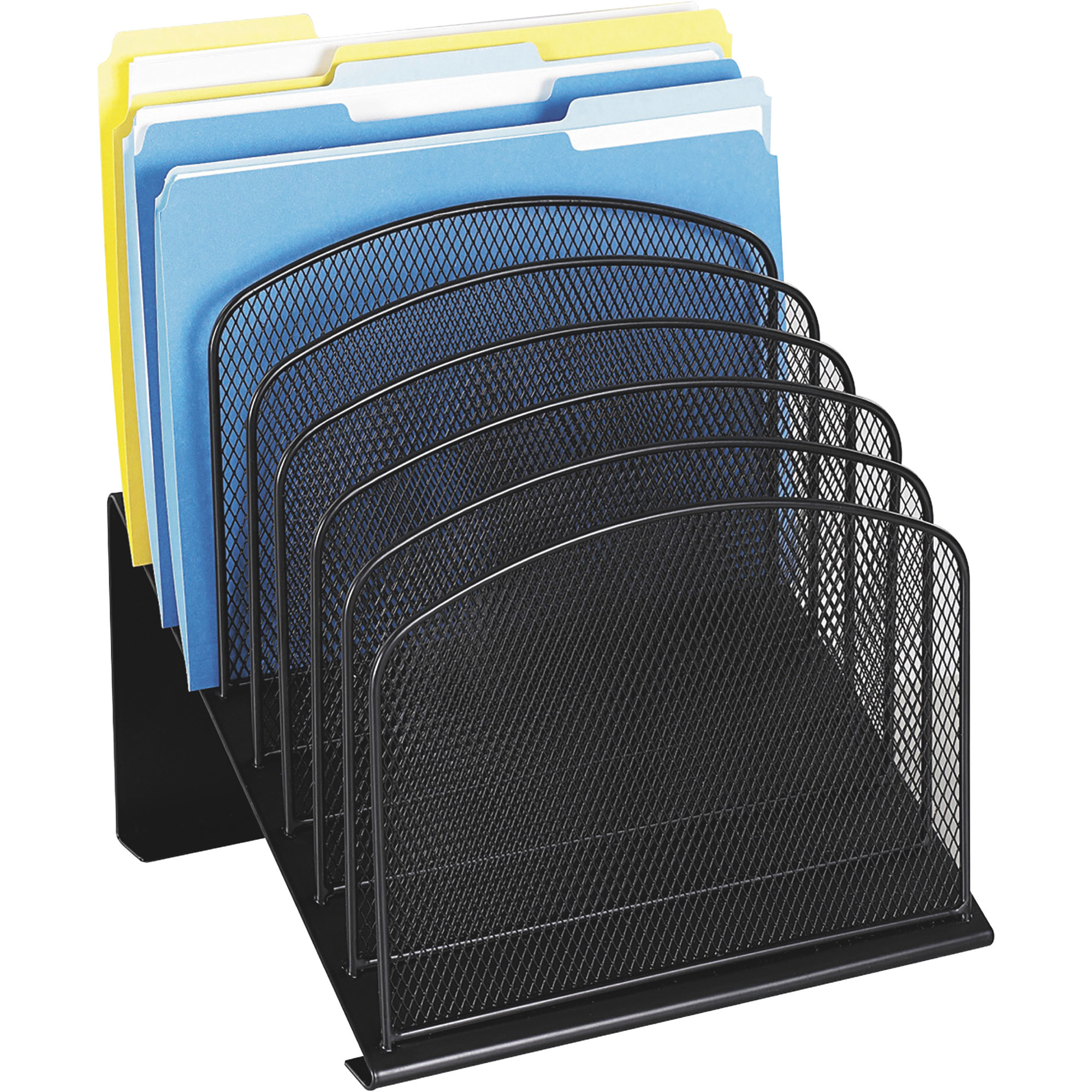 Safco Onyx 8-Tiered Desktop Organizer, Black, Model# 3258BL
