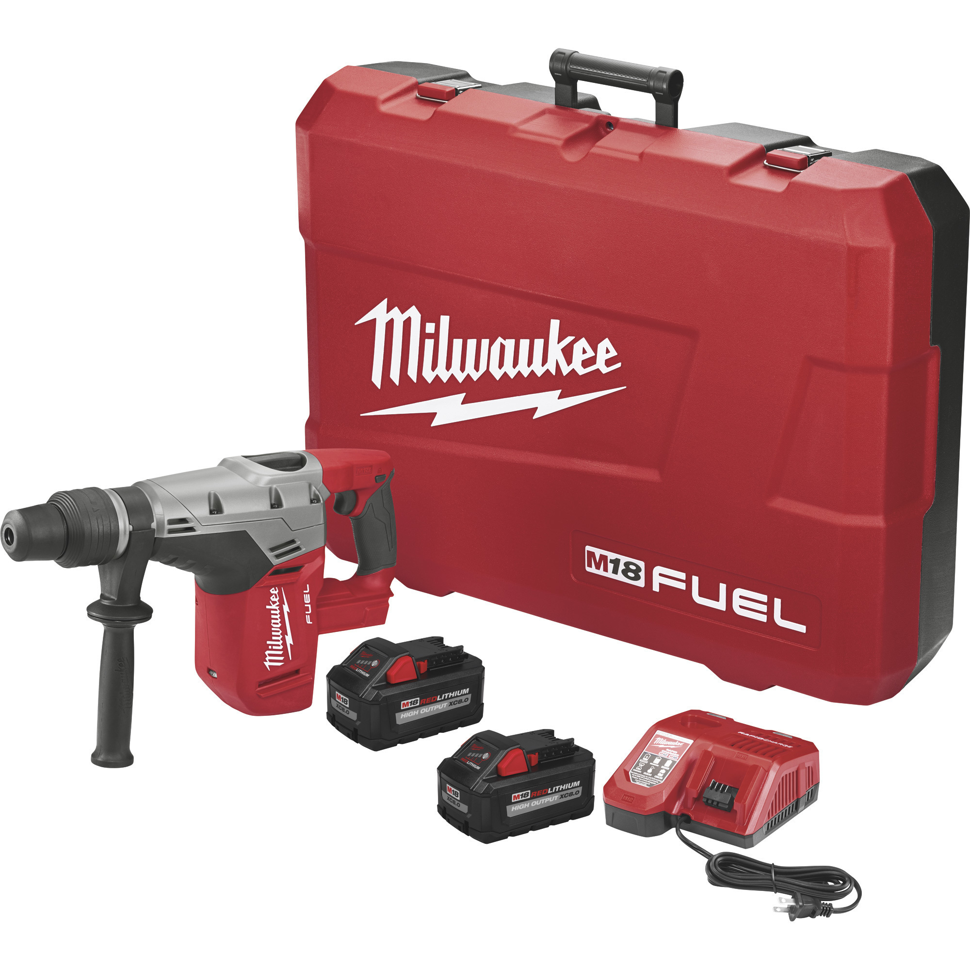 Milwaukee M18 Fuel 1 9/16Inch SDS Max Hammer Drill Kit, With 2 Batteries, 18 Volt, Model 2717-22HD