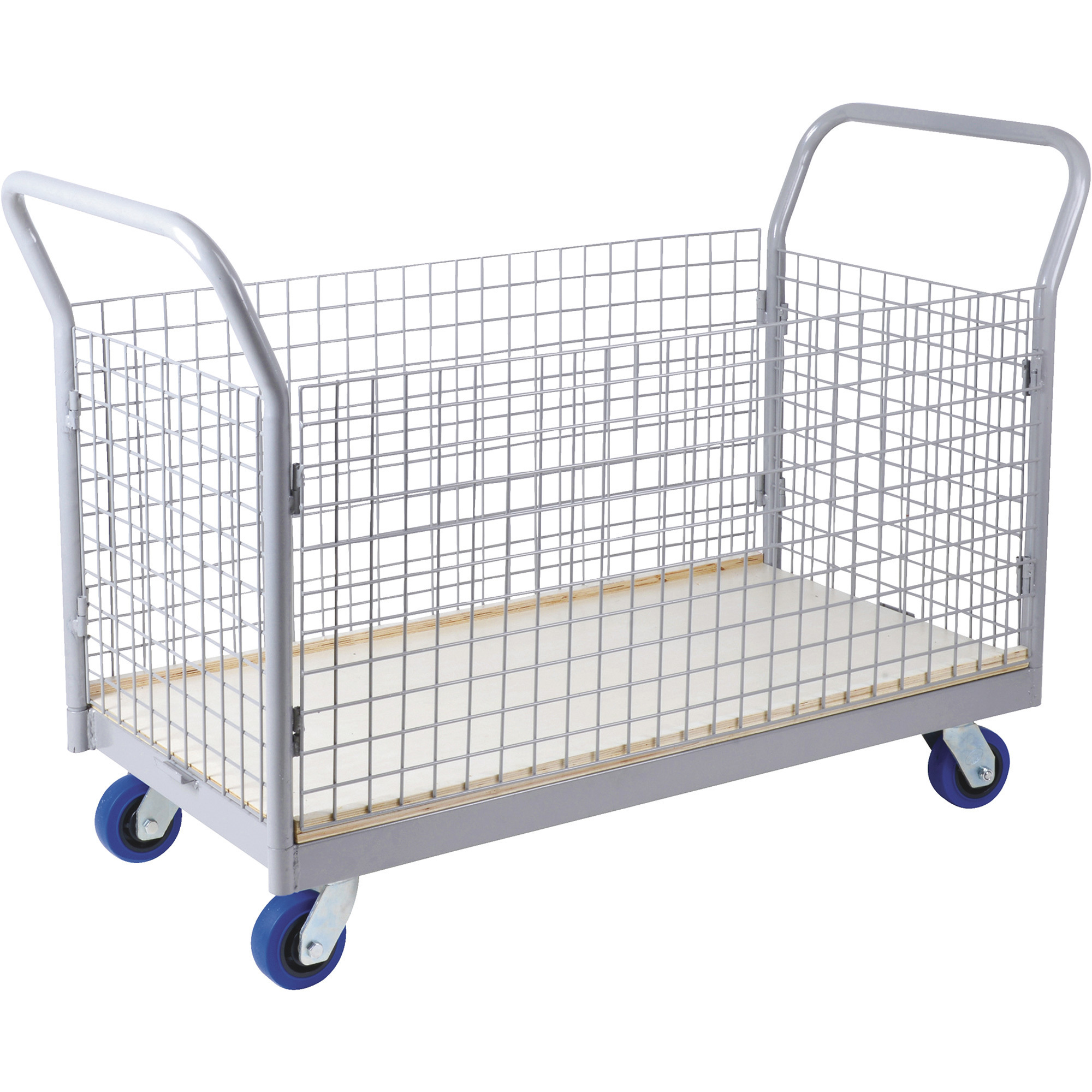 Strongway Side-Panel Platform Cart, 2000-Lb. Capacity, 48Inch L x 24Inch W, 5Inch Casters