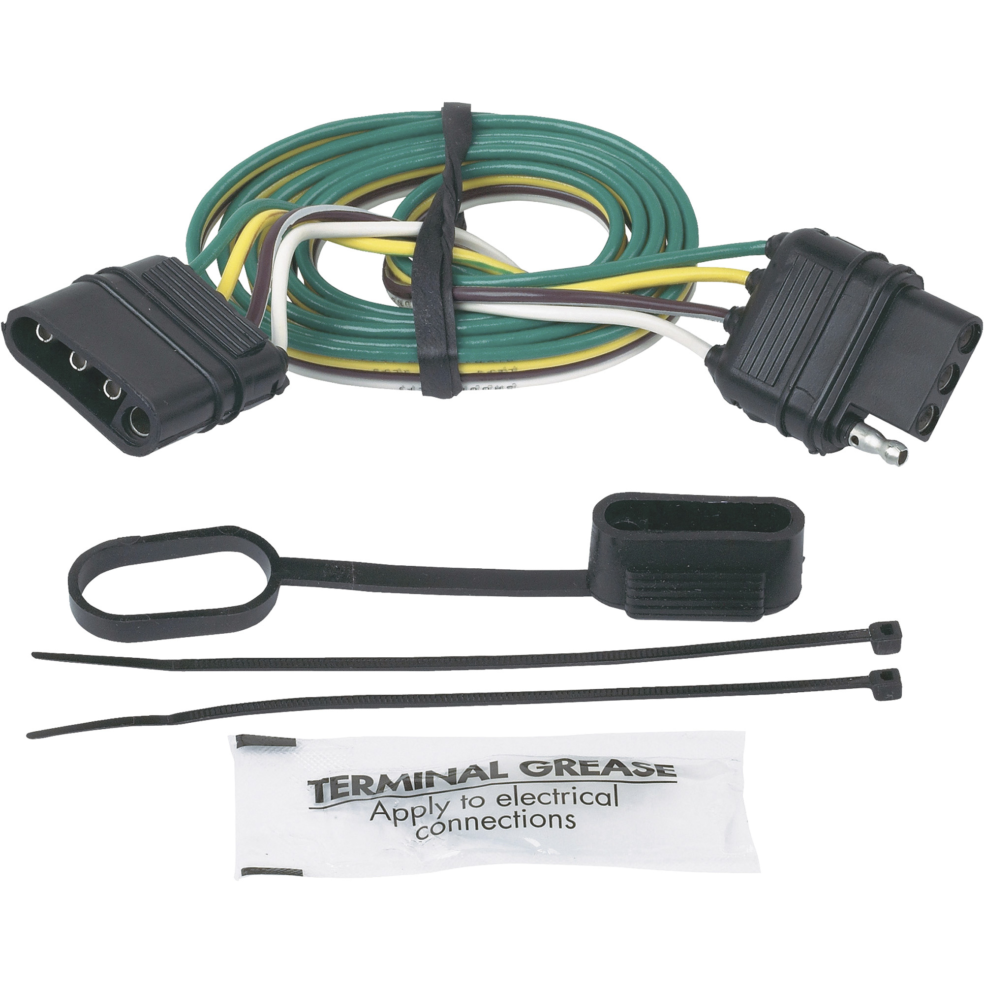 Hopkins Towing Solutions Trailer Light Wiring Adapter â 4-Wire Flat to 4-Wire Flat Extension, 48Inch L, Model 47115