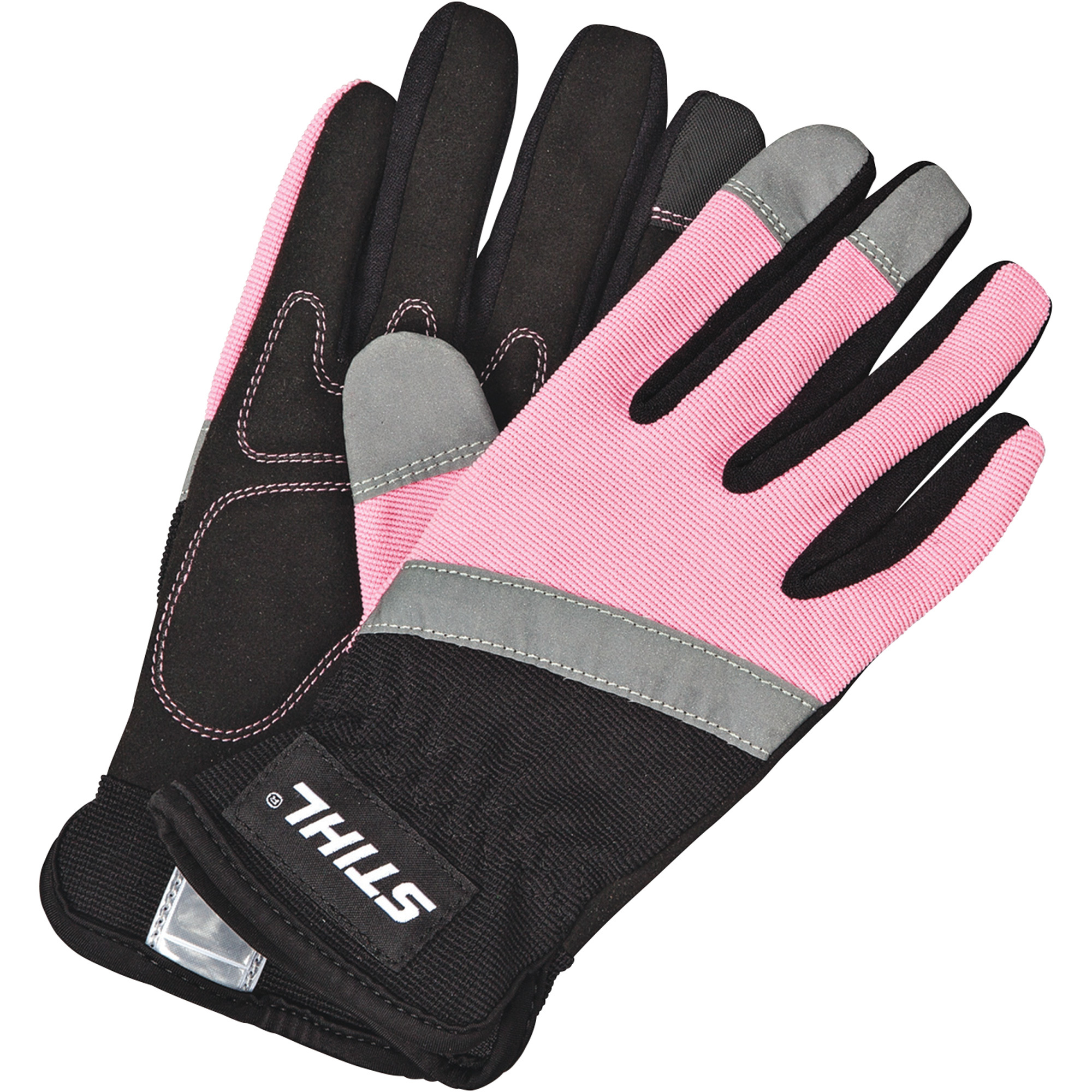 STIHL Cotton Candy Work Gloves, M Size, Pink/Black, Model 7010 884 1153