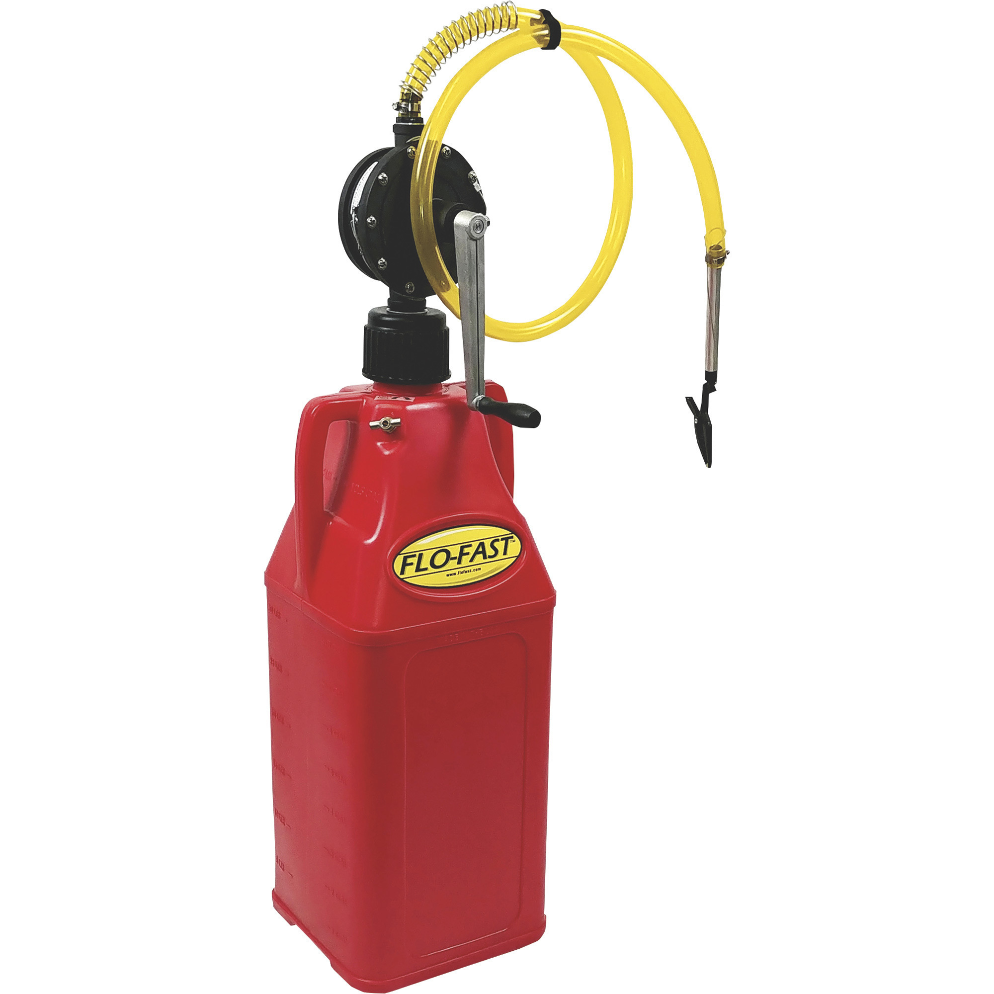FLO-FAST Container With Pump, 10.5-Gallon, Red, For Gasoline, Model 30050-R