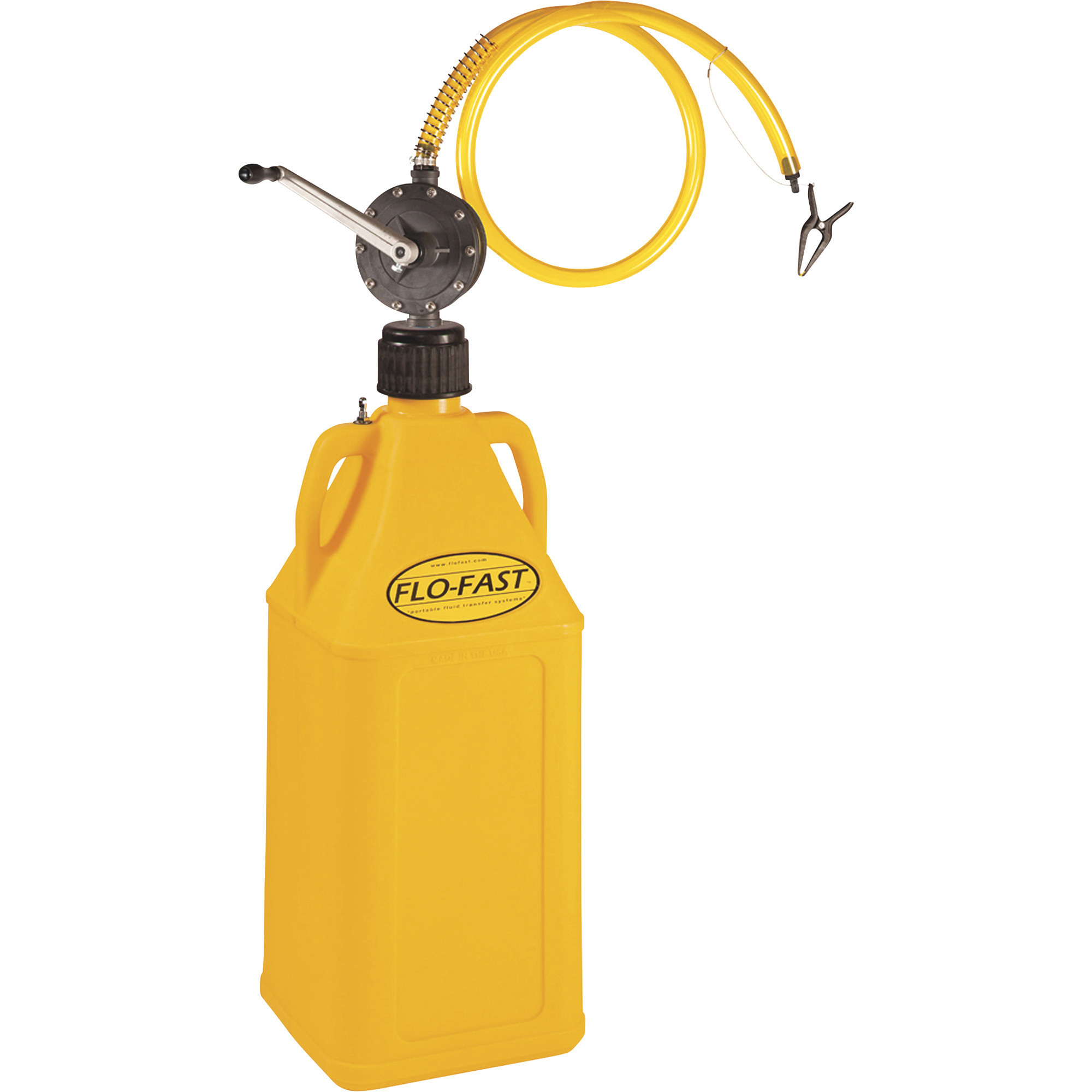 FLO-FAST Container With Pump, 10.5-Gallon, Yellow, For Diesel, Model 30050-Y