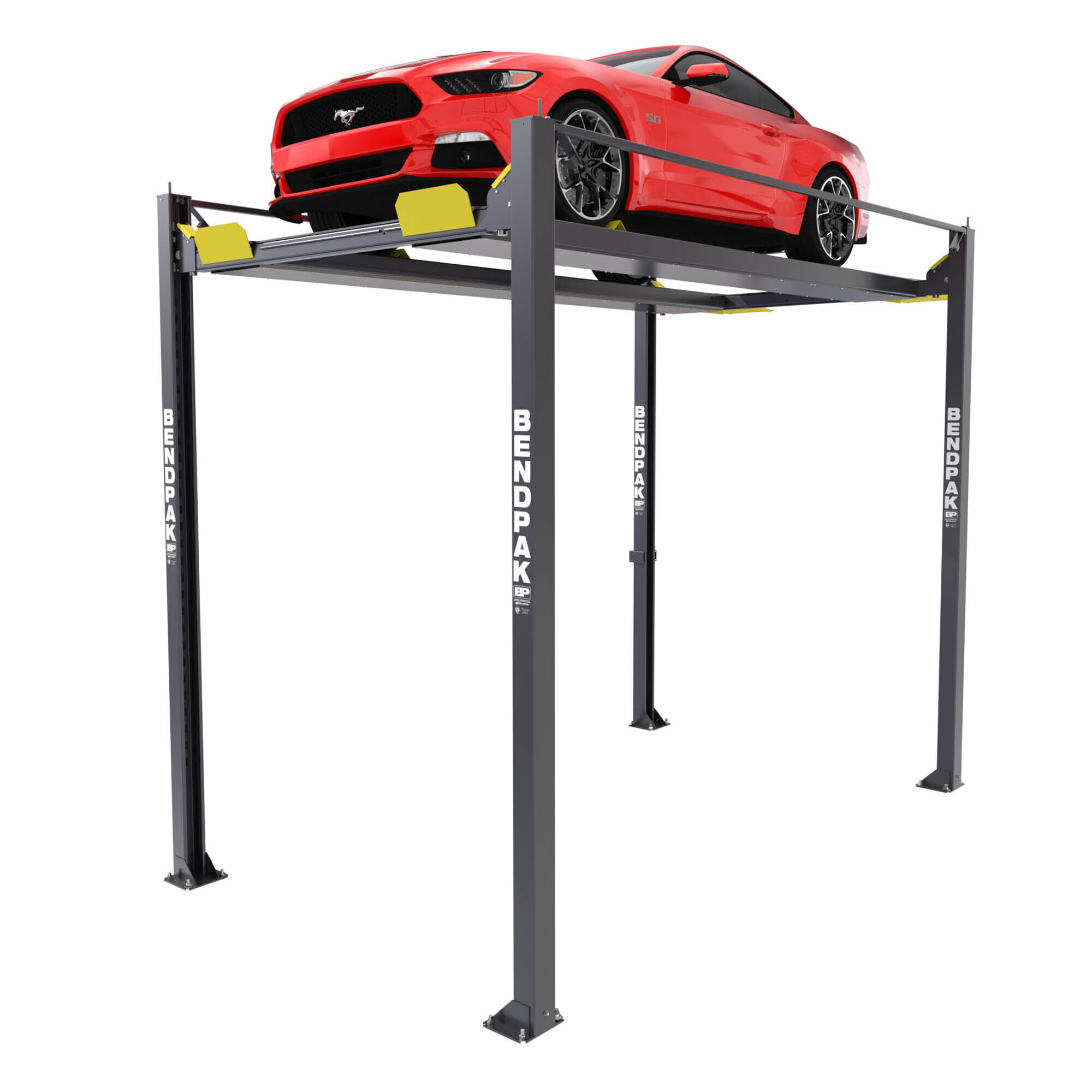 BendPak, Tall Four-Post Lift Vehicle Display 7000lb, Capacity 7000 lb, Max. Rise 12 ft, Horsepower 3 HP, Model# HD-7PXW -  5175516