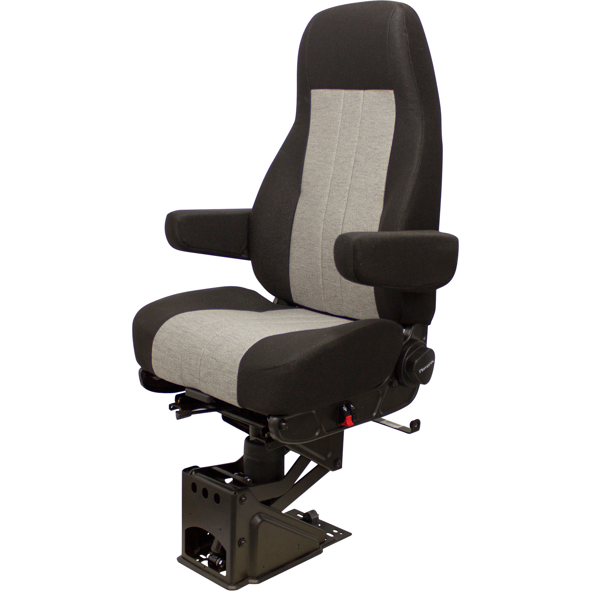 K&M Manufacturing High-Back Truck Seat, Black/Gray