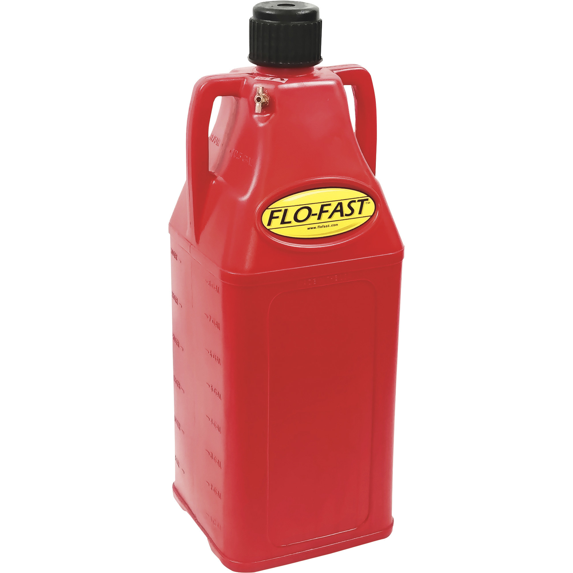 FLO-FAST Container, 10.5-Gallon, Red, For Gasoline, Model 10501