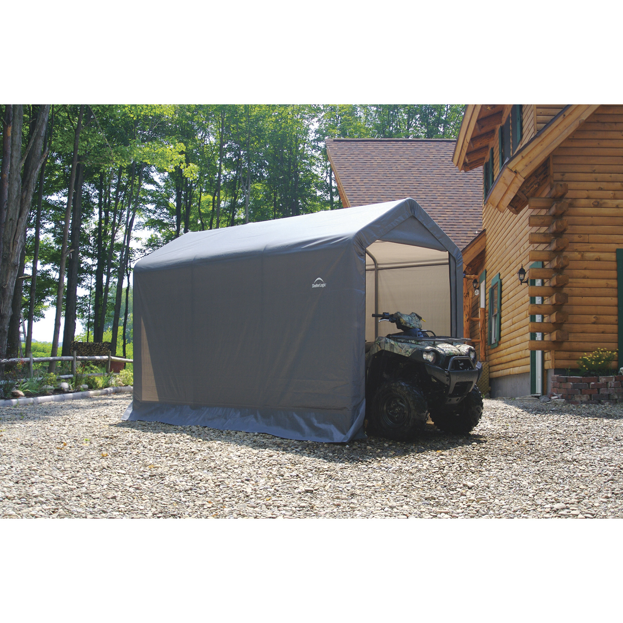 ShelterLogic Sport Shed-in-a-Box Snowmobile/Motorcycle Shed, 12ft.L x 6ft.W x 8ft.H, Model 70413