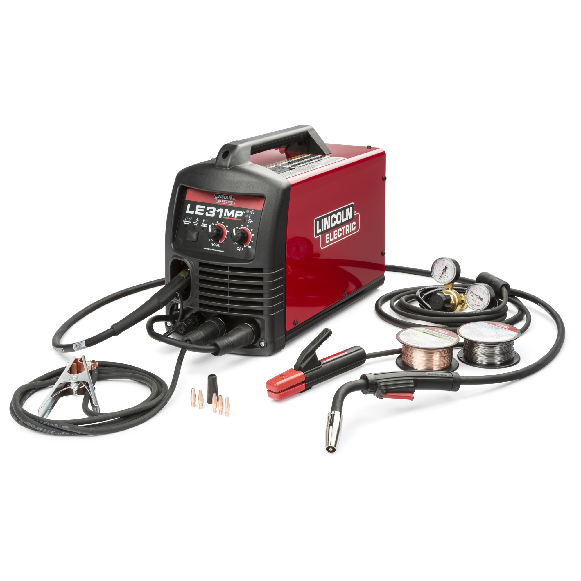 Lincoln Electric LE31MP MIG/Flux-Core Welder with Multi Processes, Transformer, MIG, Flux-Cored, Arc and TIG, 120V, 80-140 Amp Output, Model K3461-1