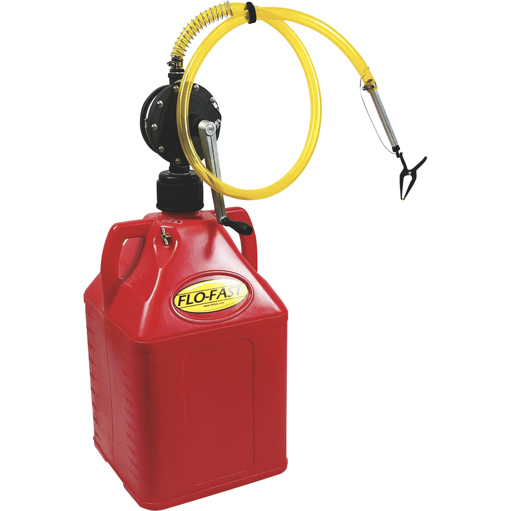 FLO-FAST Container With Pump, 15-Gallon, Red, For Gasoline, Model 31005-R