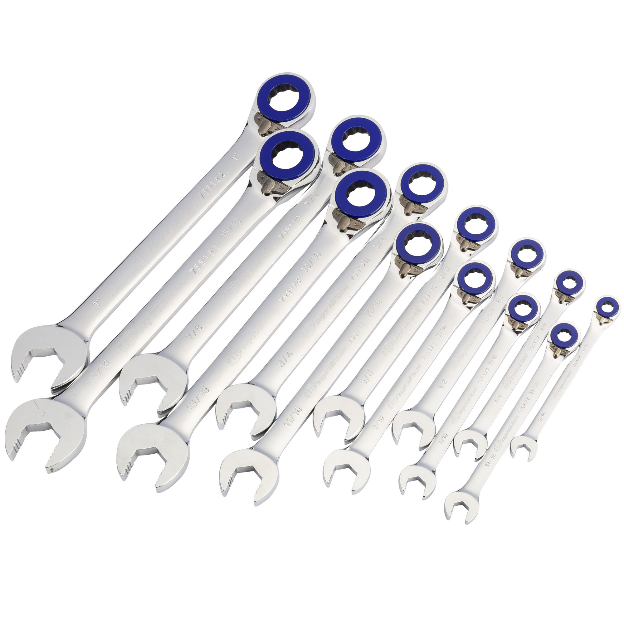 Ingersoll Rand Reversible Ratcheting Wrench Set, SAE, 13 Pcs., Model #752010